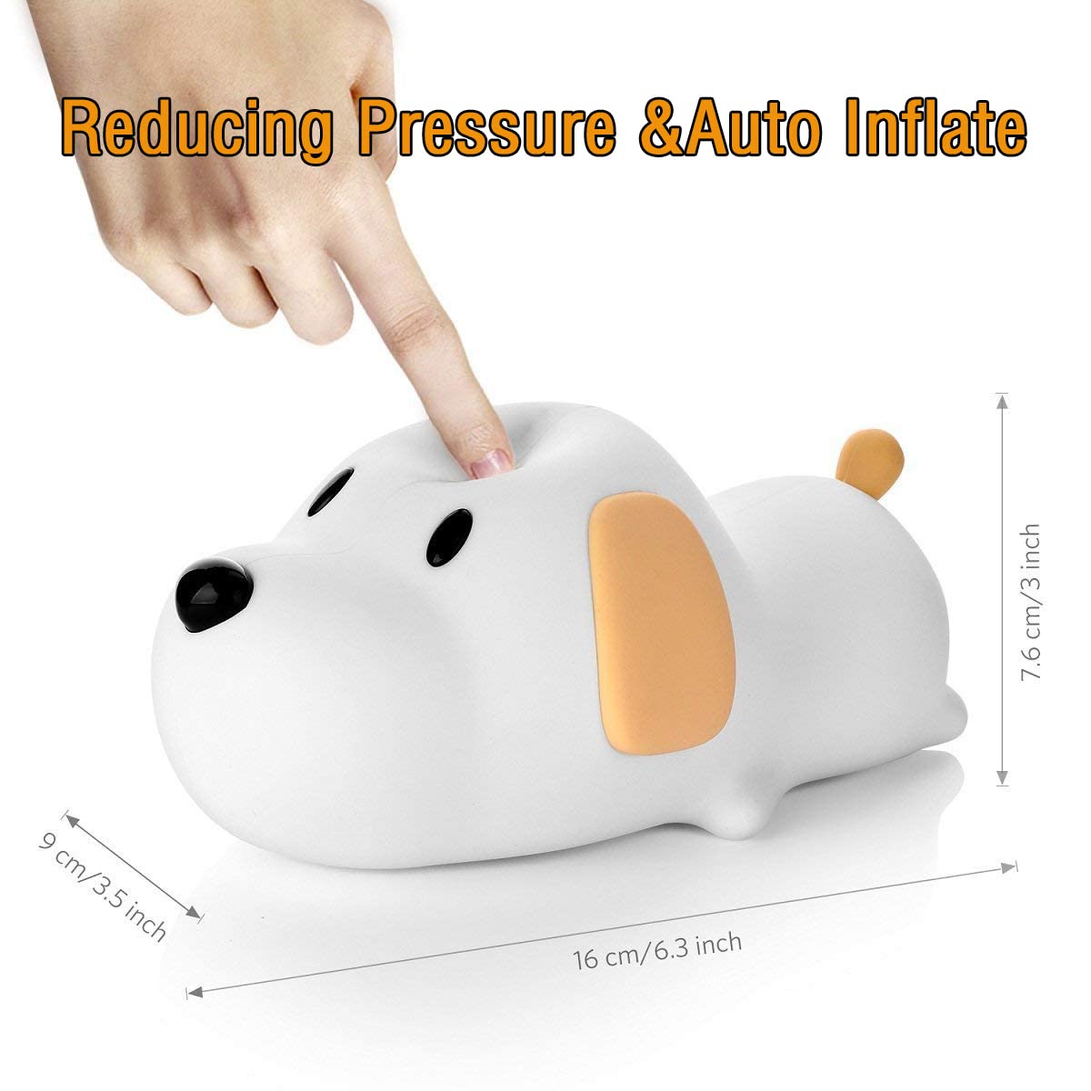 LEDHOLYT Night Light for Kids,Cute Silicone Nursery Puppy Lamp for Baby and Toddler,Animal NightLight for Boys and Girls,Squishy