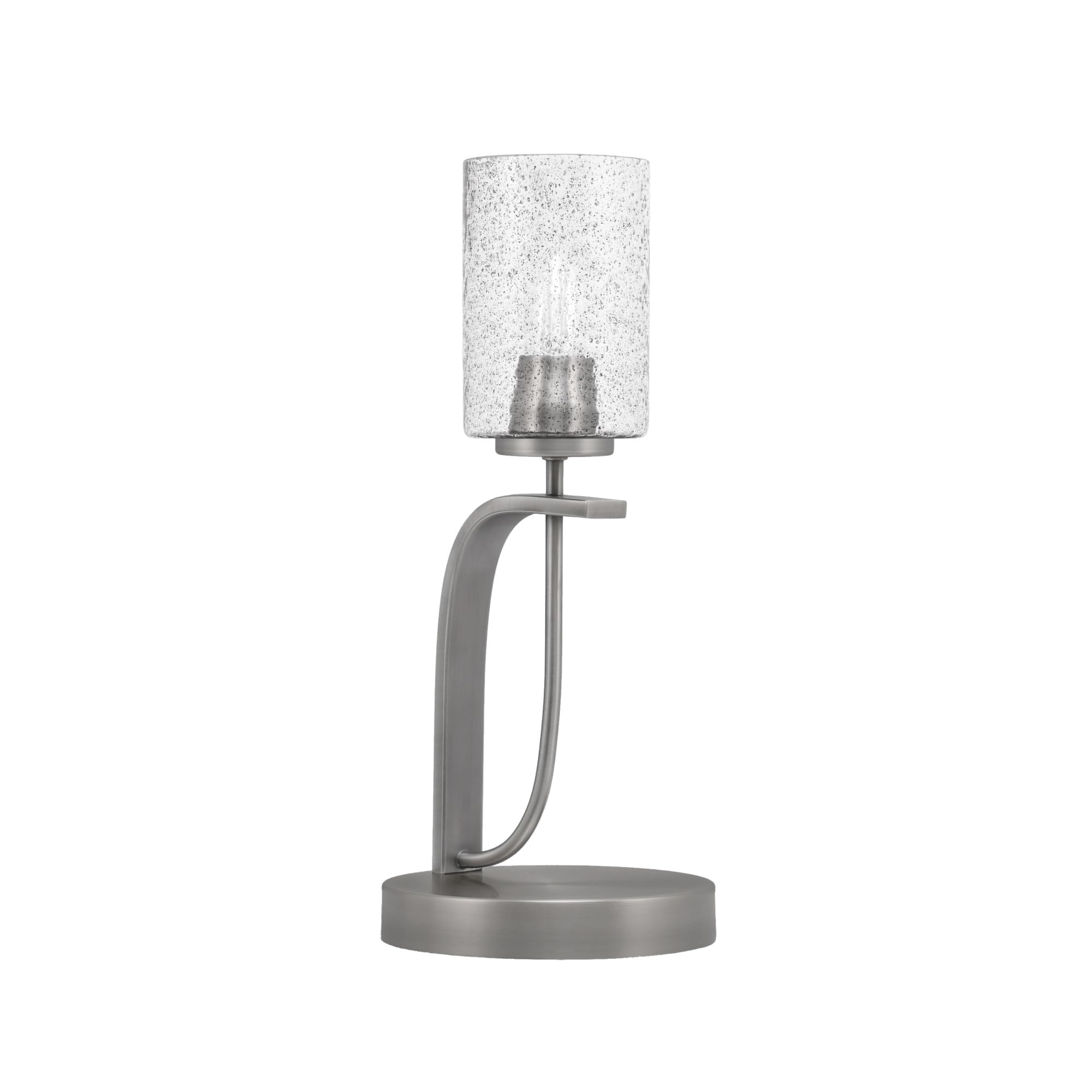 Toltec Lighting Cavella Accent Lamp, Graphite Finish, 4" Smoke Bubble Glass