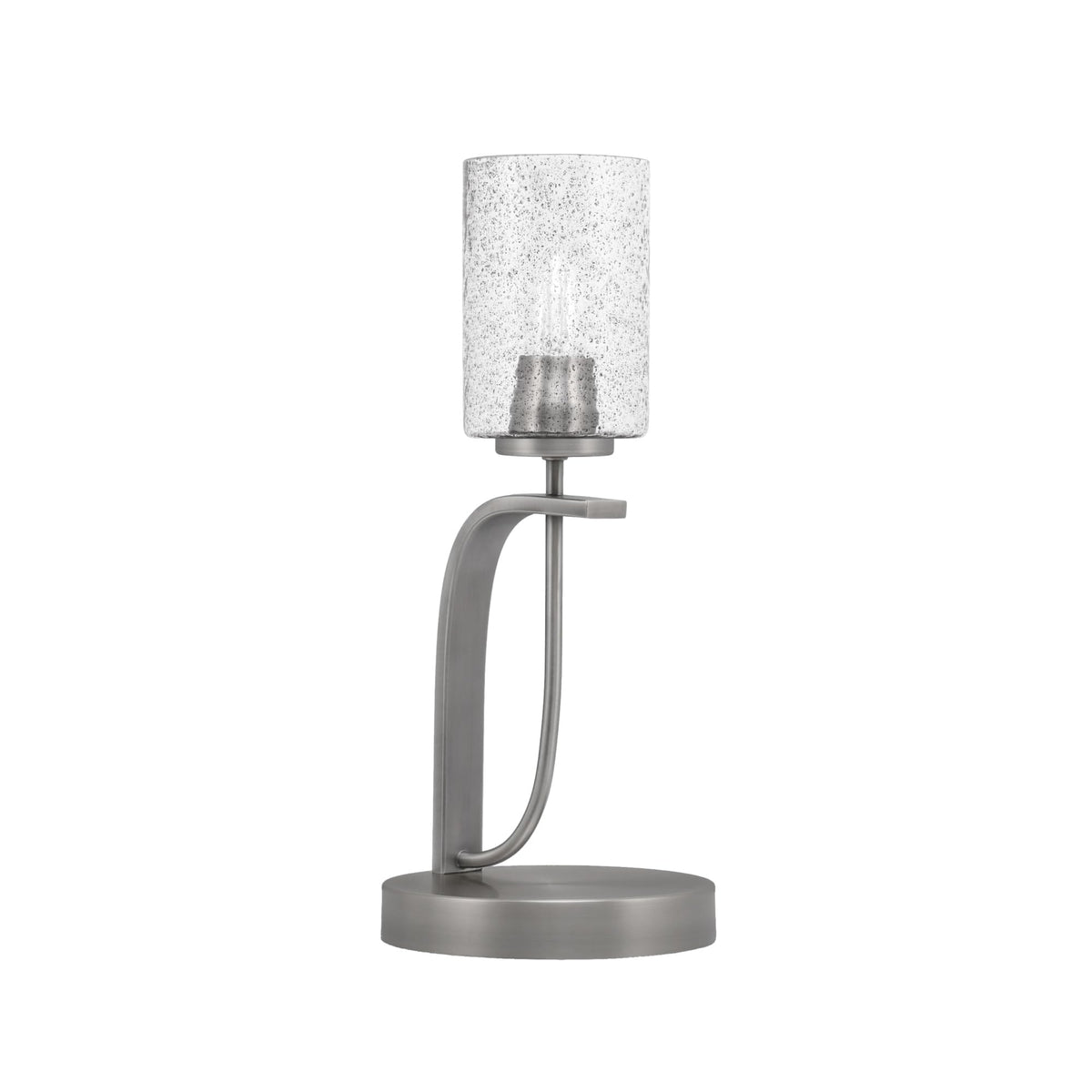 Toltec Lighting Cavella Accent Lamp, Graphite Finish, 4&quot; Smoke Bubble Glass