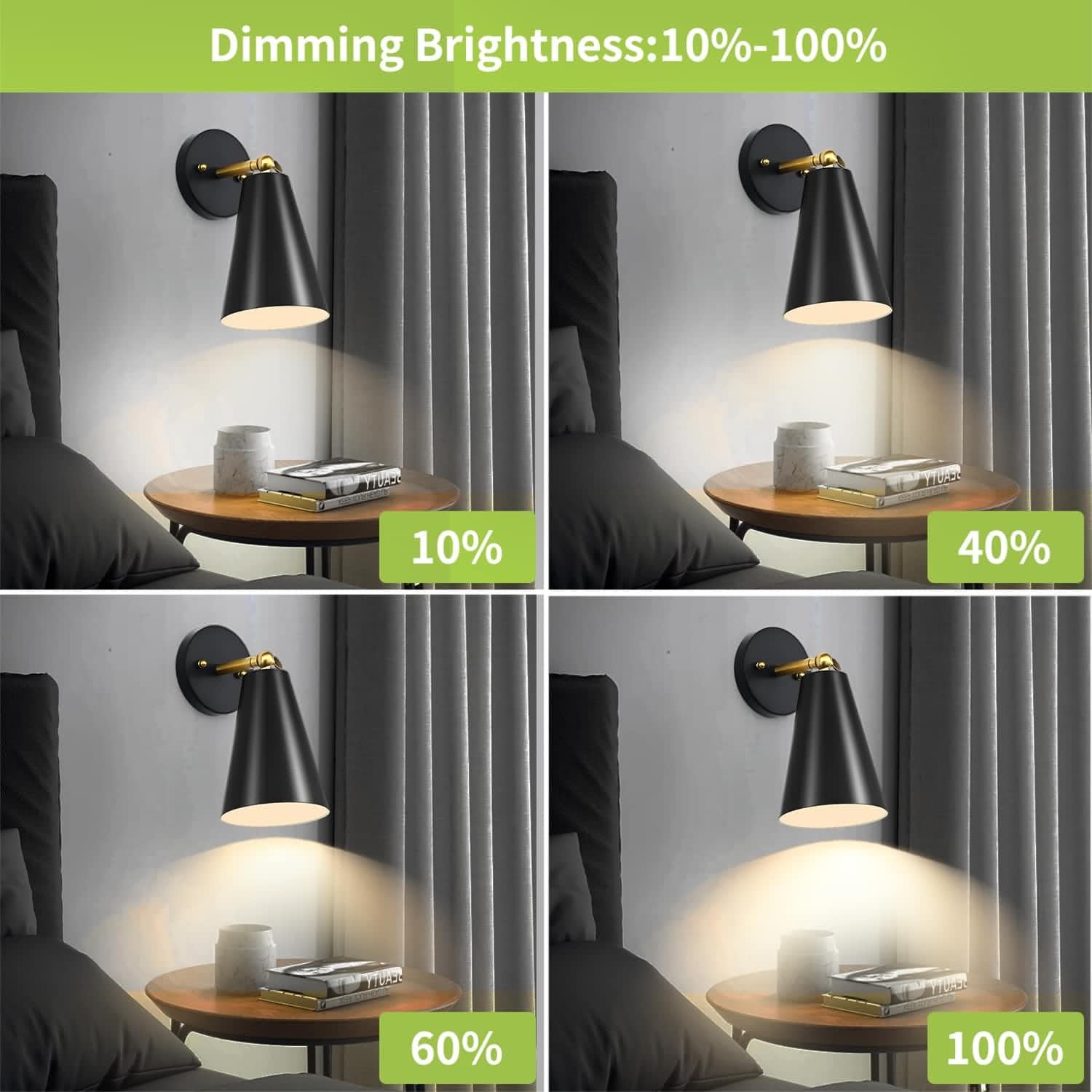Haultop 120 Hrs Battery Wall Sconces Set Of Two, Black Farmhouse Battery Sconces, Indoor Battery Operated Sconces With Remote, Dimming Battery Operated Wireless Sconces For Bedroom