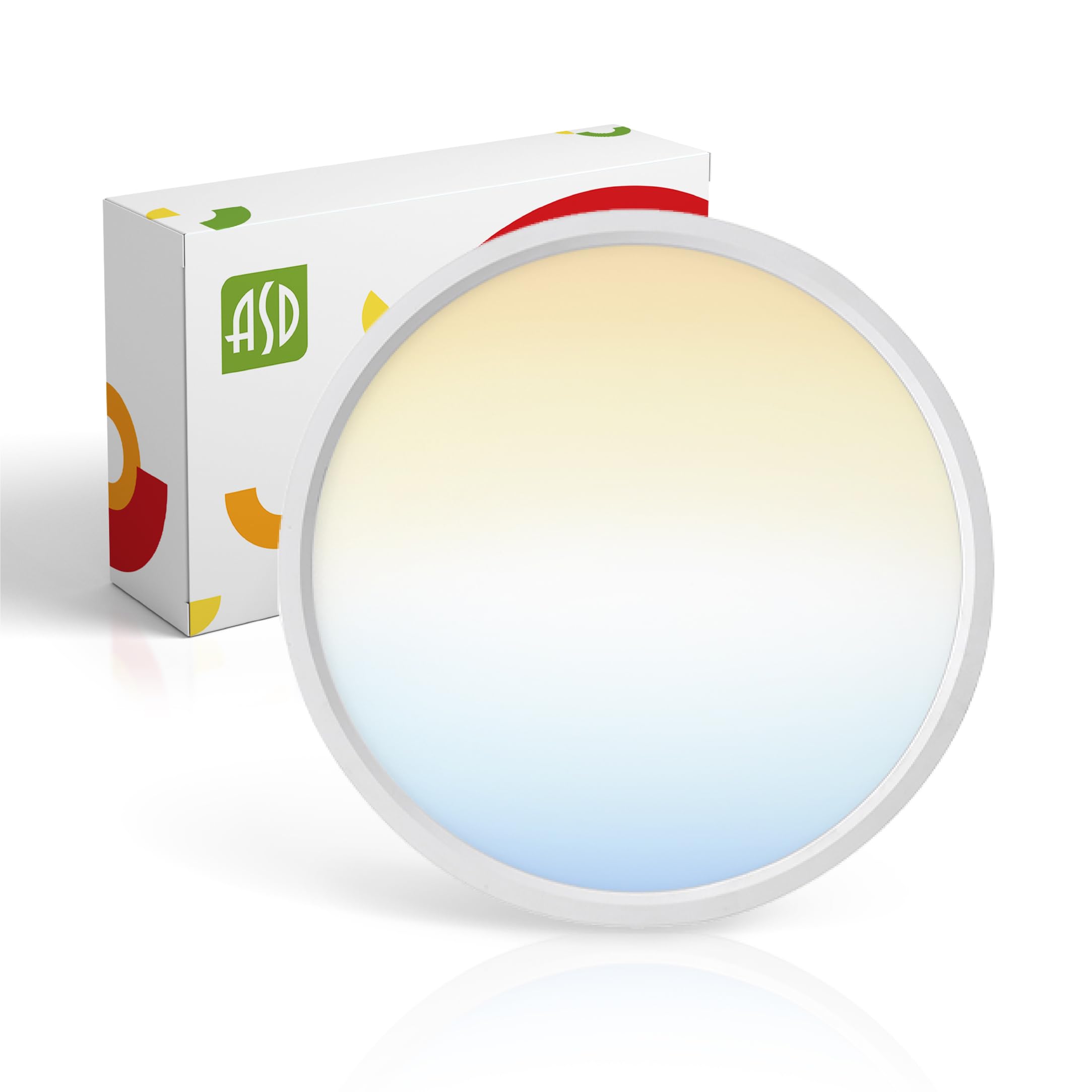 ASD LED 9 Inch Round Flush Mount Ceiling Light Fixture | 18W 1660LM 2700-6000K 120V | 5CCT, Dimmable, Ultra Slim, ETL Listed | T