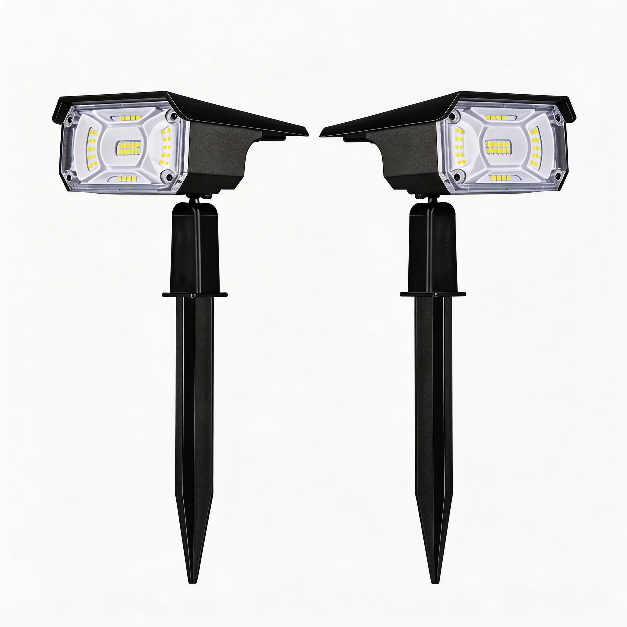 LEREKAM Solar Spot Lights, IP65 Waterproof 40 LEDs Landscape Spotlights, USB & Solar Powered Wall Lights, Dark Sensing Auto On/O