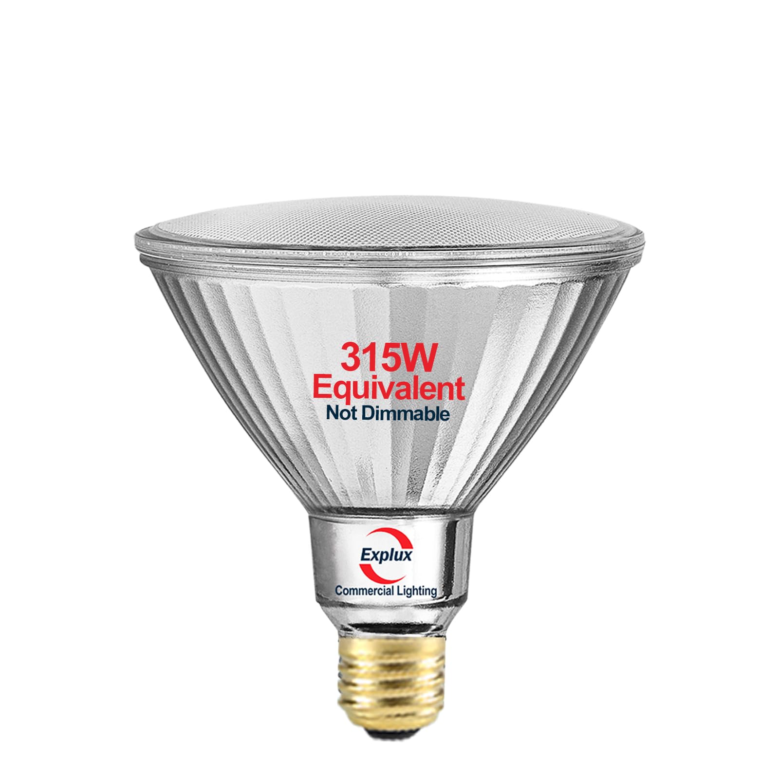 Explux PAR38 LED Flood Light Bulb, 315W Equivalent, 4000 Lumens, 1 Pack, Daylight 5000K, Waterproof, E26 Base