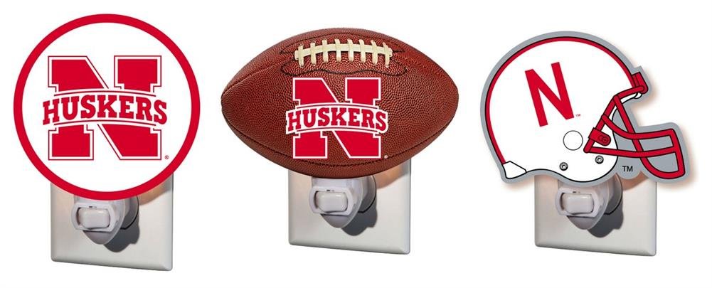 Evergreen Ncaa Nebraska Cornhuskers Glass Night Light3 Assorted 18 Piece, Team Colors, One Size