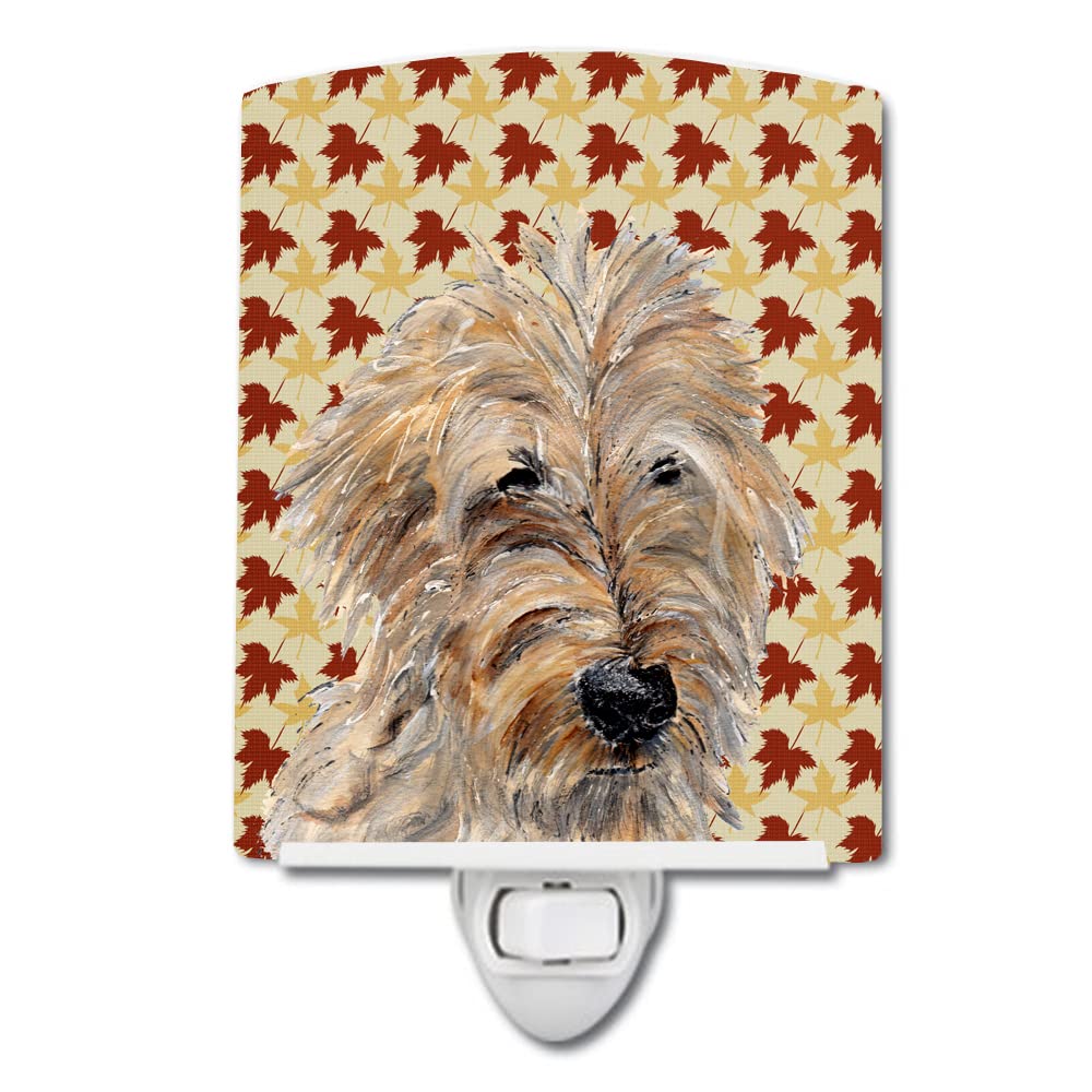 Carolines Treasures Ceramic Night Light, SC9691CNL, Golden Doodle Design, 6x4x3in, Multicolor, UL-Certified for Bedroom, Bathroom, Nursery