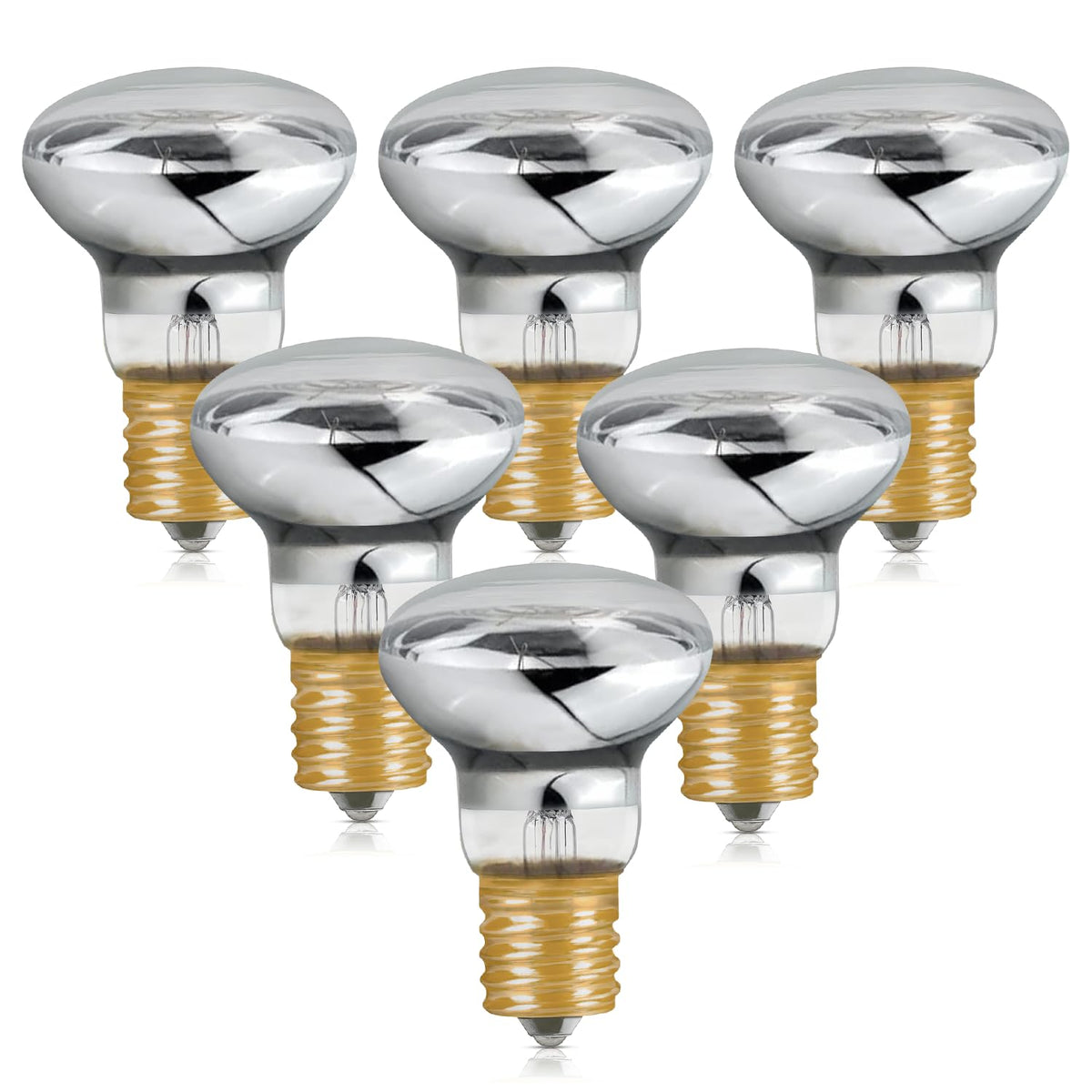 6-Pack Lava Lamp Bulb 120V R39 E17 30W Reflector Type Bulb - Replacement Bulbs for Lava and Glitter Lamps with Dimmable, Soft Warm White Glow, Long Life, High Temp Resistance