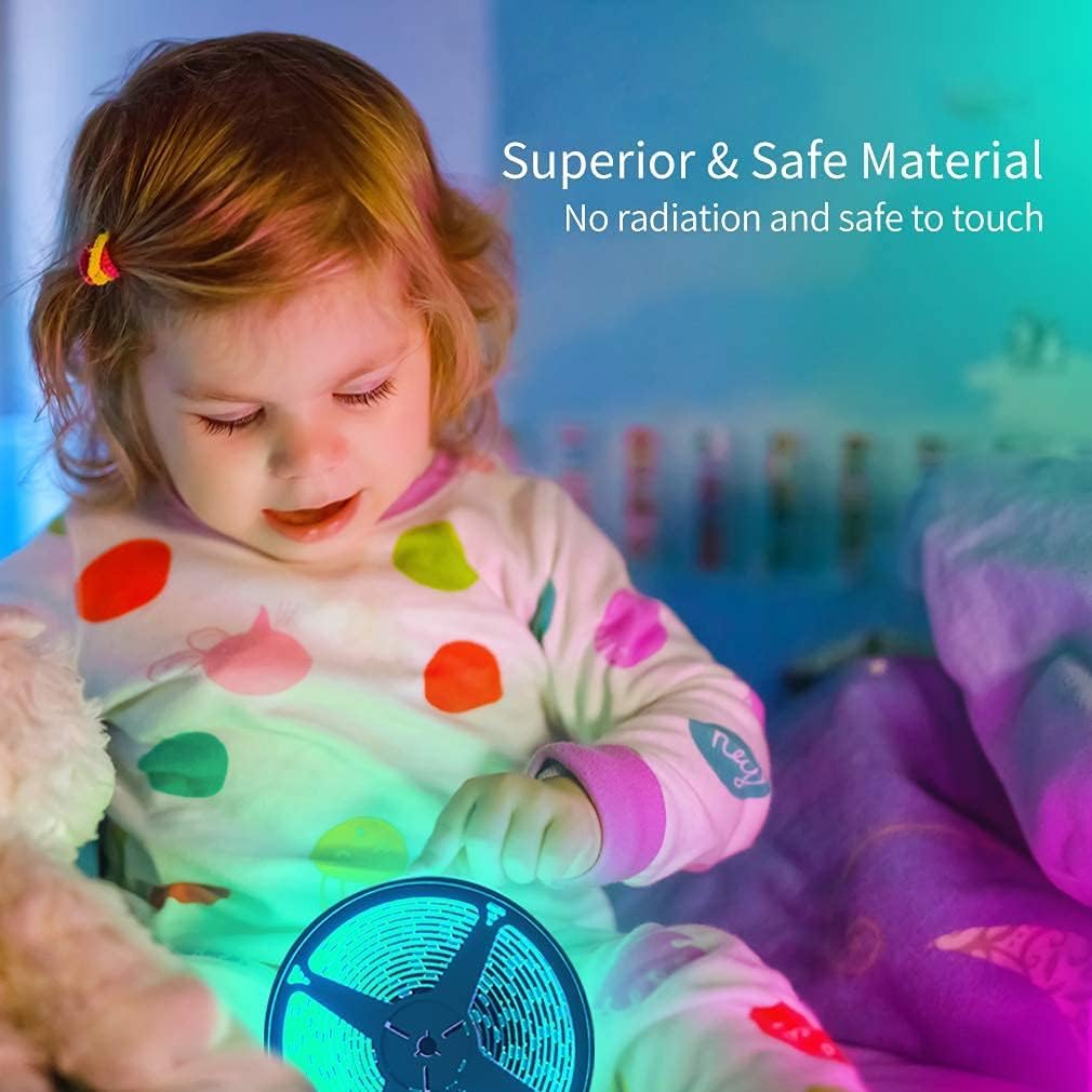 Gupup Led Strip Lights 30 Ft, Led Lights For Bedroom Rgb Color Changing Rope Lighting With Remote 5050 12V Tape Lighting Diy Col