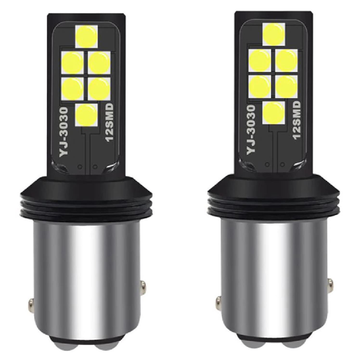 SOCAL-LED LIGHTING 1157 Bay15d Amber Yellow LED Turn Signal Bulb Pack of 2, 3030 SMD Bright, DRL Brake Lamp, Parking Tail Light
