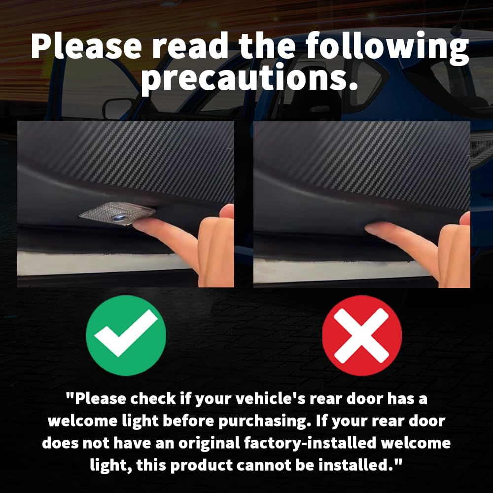 Uunonaha 2 pcs Wilderness-Yellow LED Car Door Logo Lights - Projector Laser Welcome Light for Forester & Outback Accessories