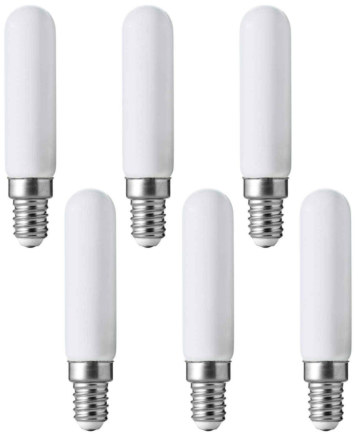 Tesler 60W Equivalent Milky 5.5W Led Dimmable E12 Base T6 6-Pack