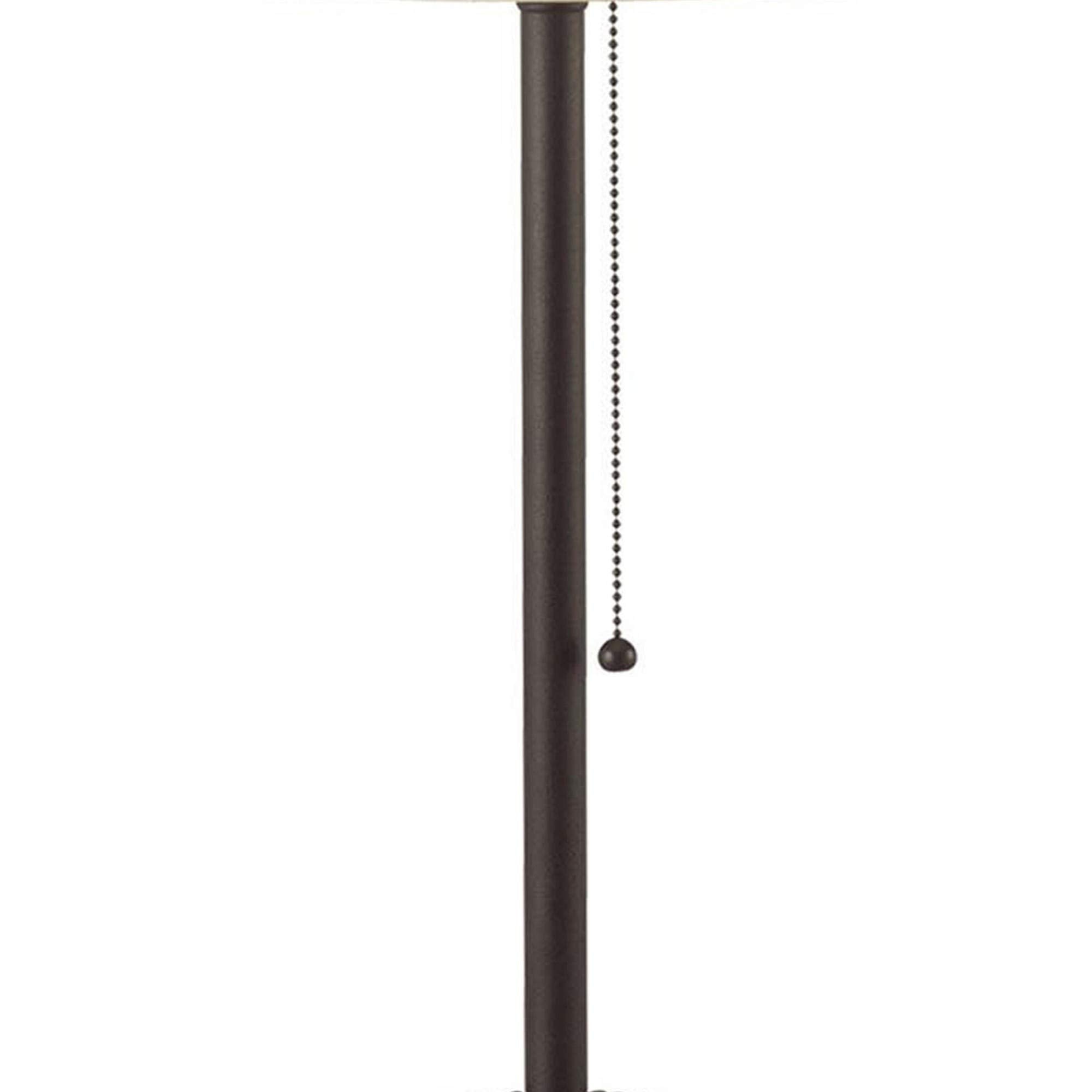 Benjara Paper Shade Metal Table Lamp With Pull Chain Switch,Set Of 4,White And Black