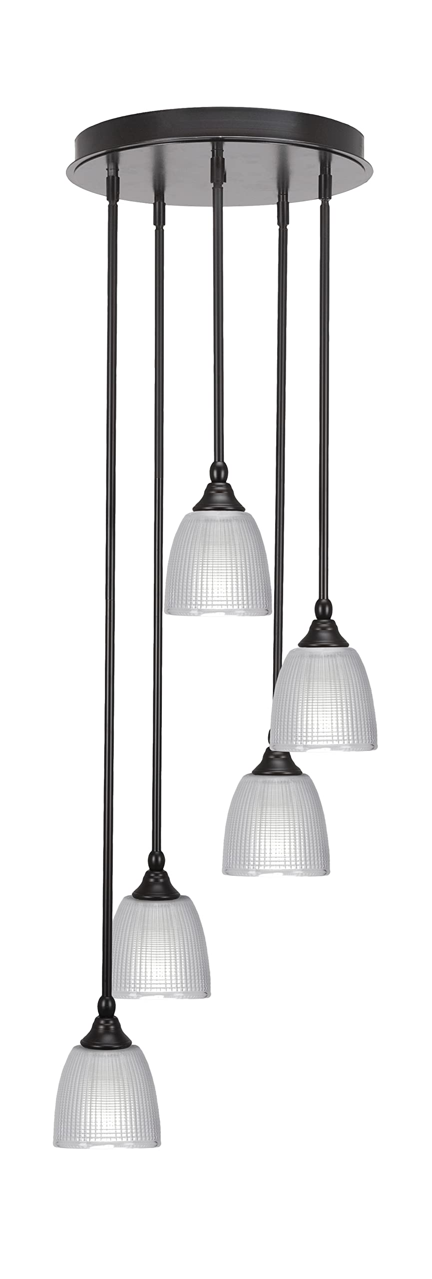 Empire 5 Light Cluster Pendalier in Espresso Finish (2145-ES-500)