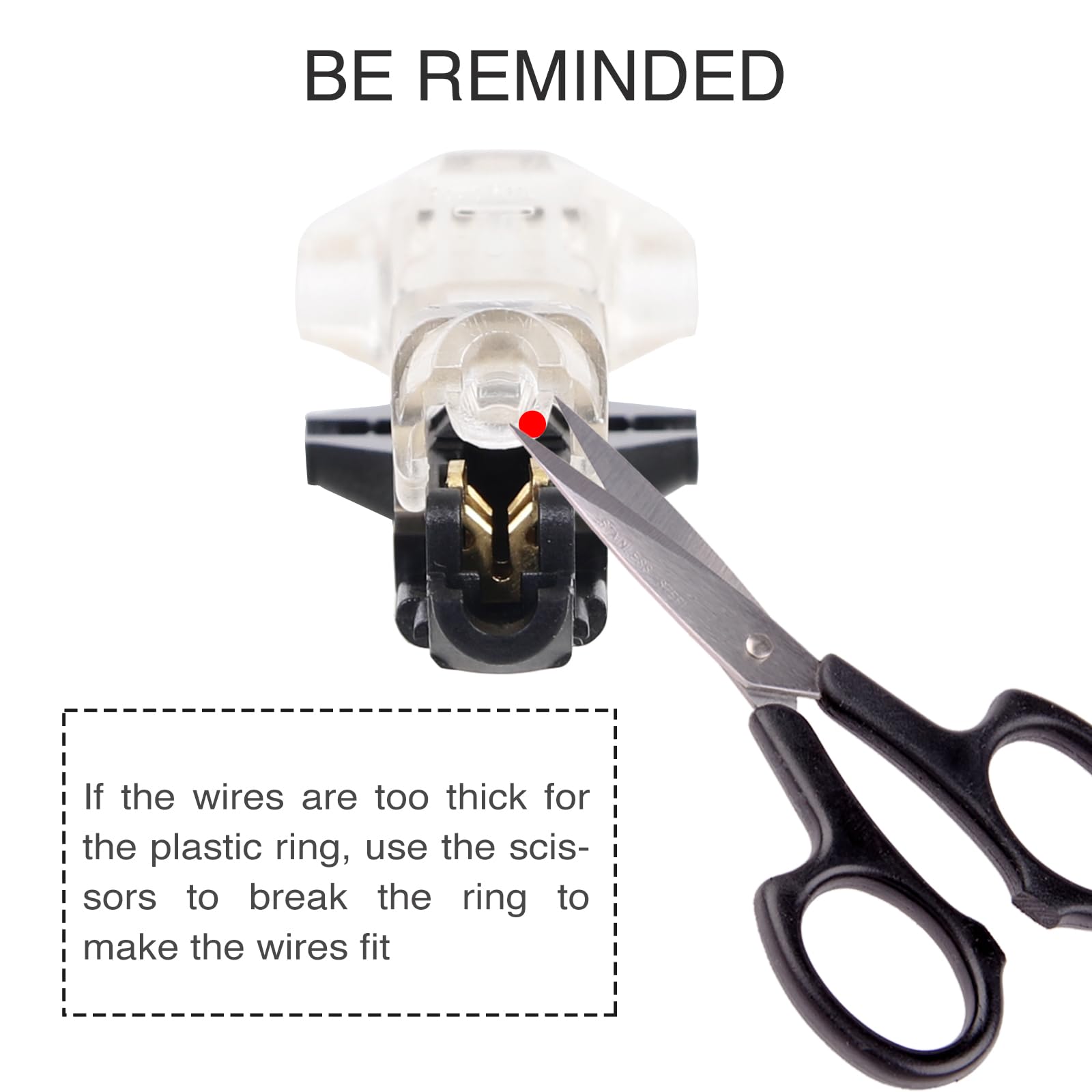 Brightfour Tap Wire Connectors - Solderless 3 Way 1 Pin, 12 Pack, 16-20 AWG