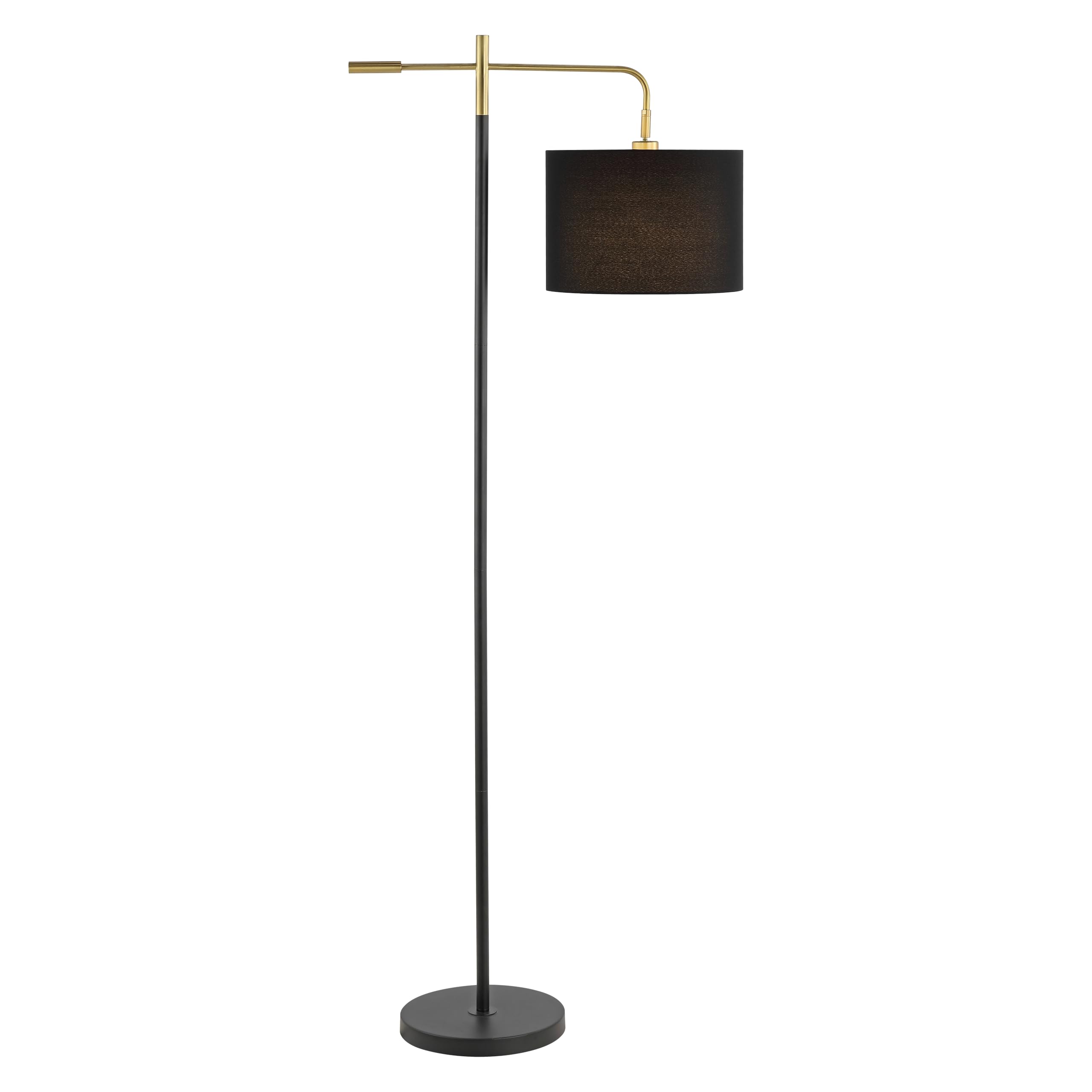 SAFAVIEH Home Collection Thera Black/Brass Gold 66-inch Arched Floor Lamp (LED Bulb Included)