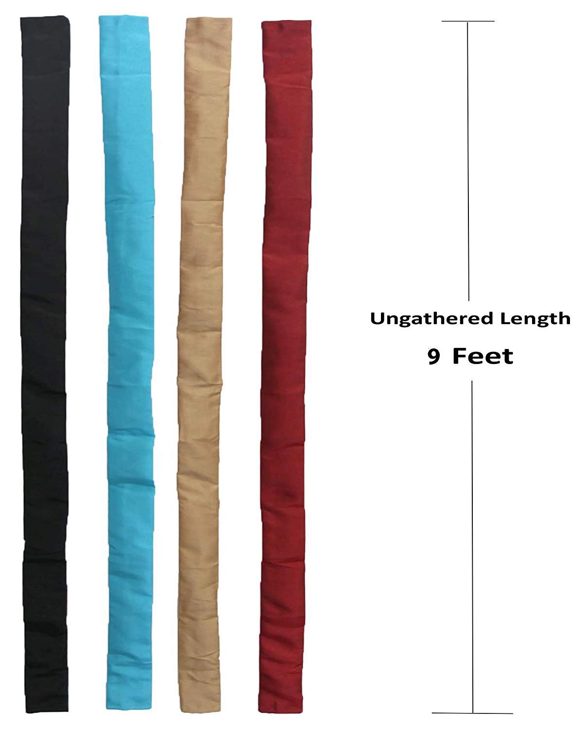 Urbanest 9-Foot Chandelier Chain Cord Cover, Turquoise Faux Silk