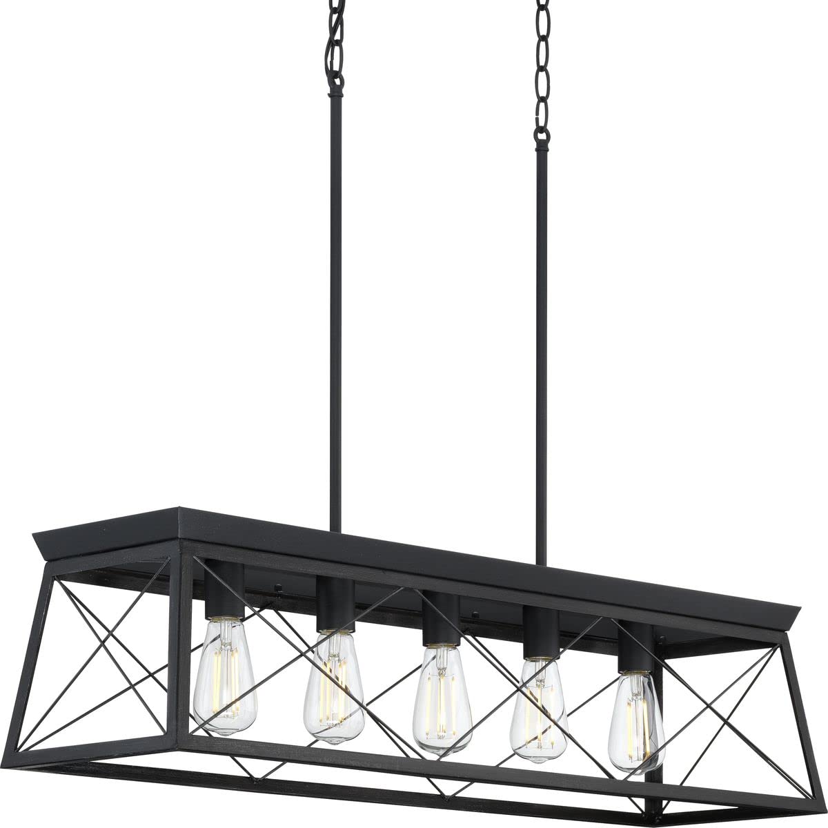 Progress Lighting P400048-031 Briarwood Chandeliers, Ceruse Black