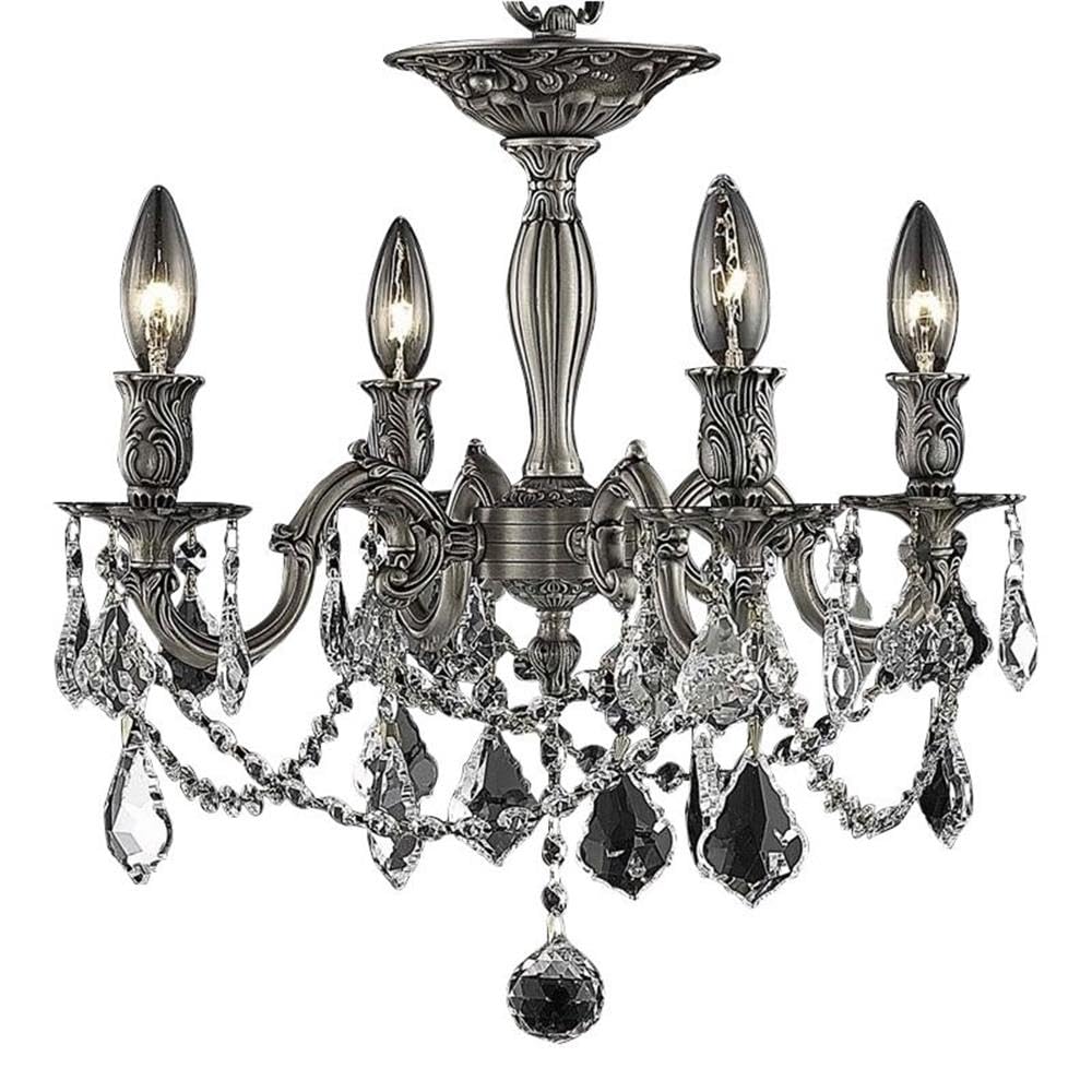 Elegant Lighting Royal Cut Crystal Chandelier 17in Silver Model 9204F17PW/RC