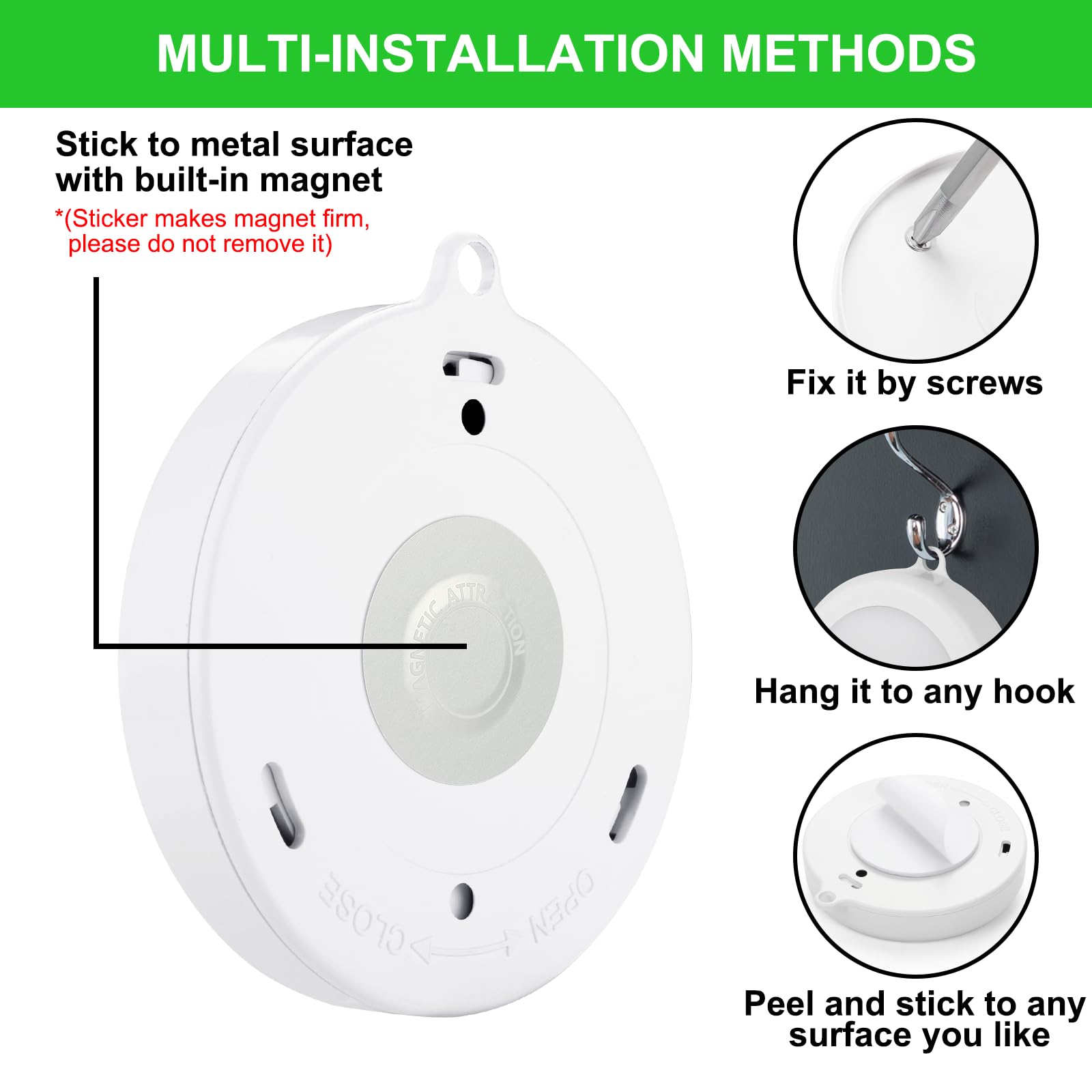 Mlambert Motion Sensor LED Night Light, 4 Pack, Cordless, Battery-Powered, Neutral White, Model USTX-MSL-4000K-4