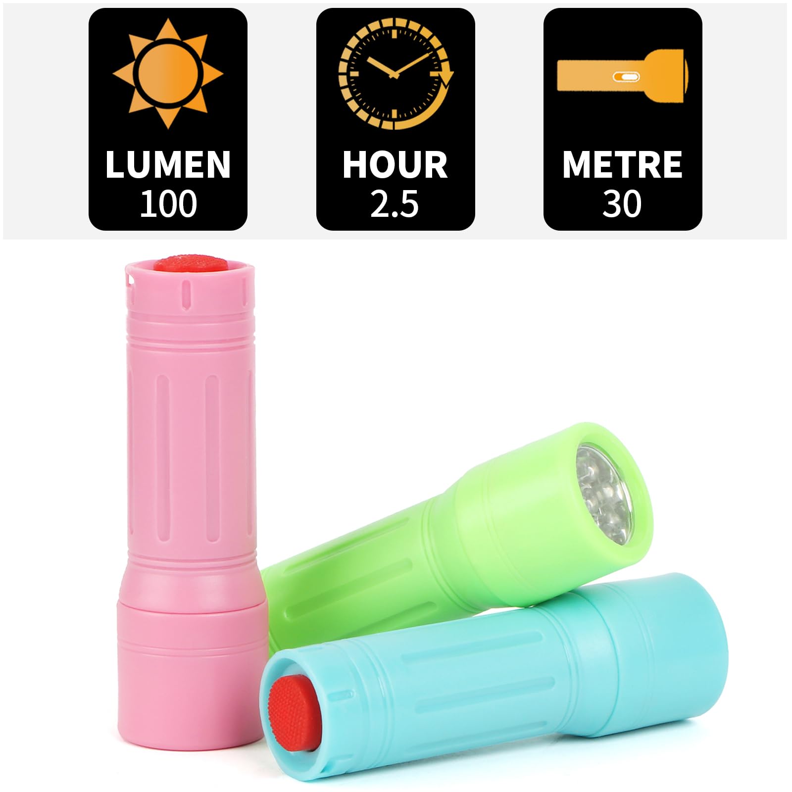 Hilngav 9-Led Mini Flashlight, Small Multicolor Flashlights With Lanyard, Batteries Included, For Hurricane Supplies Party Favor