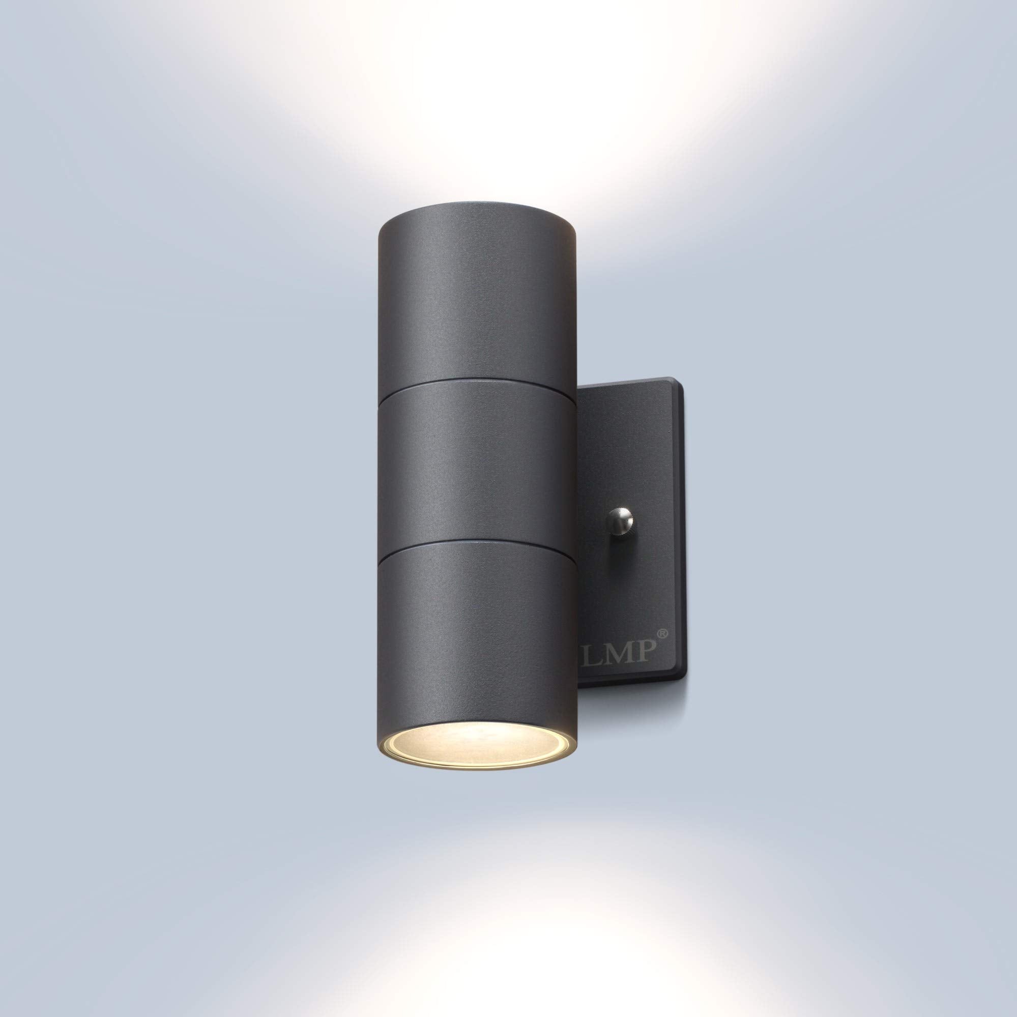 LMP Modern Outdoor Wall Light, Black Aluminum Finish, 1 Pack, Gray, Model ZY-B1005GRAY1