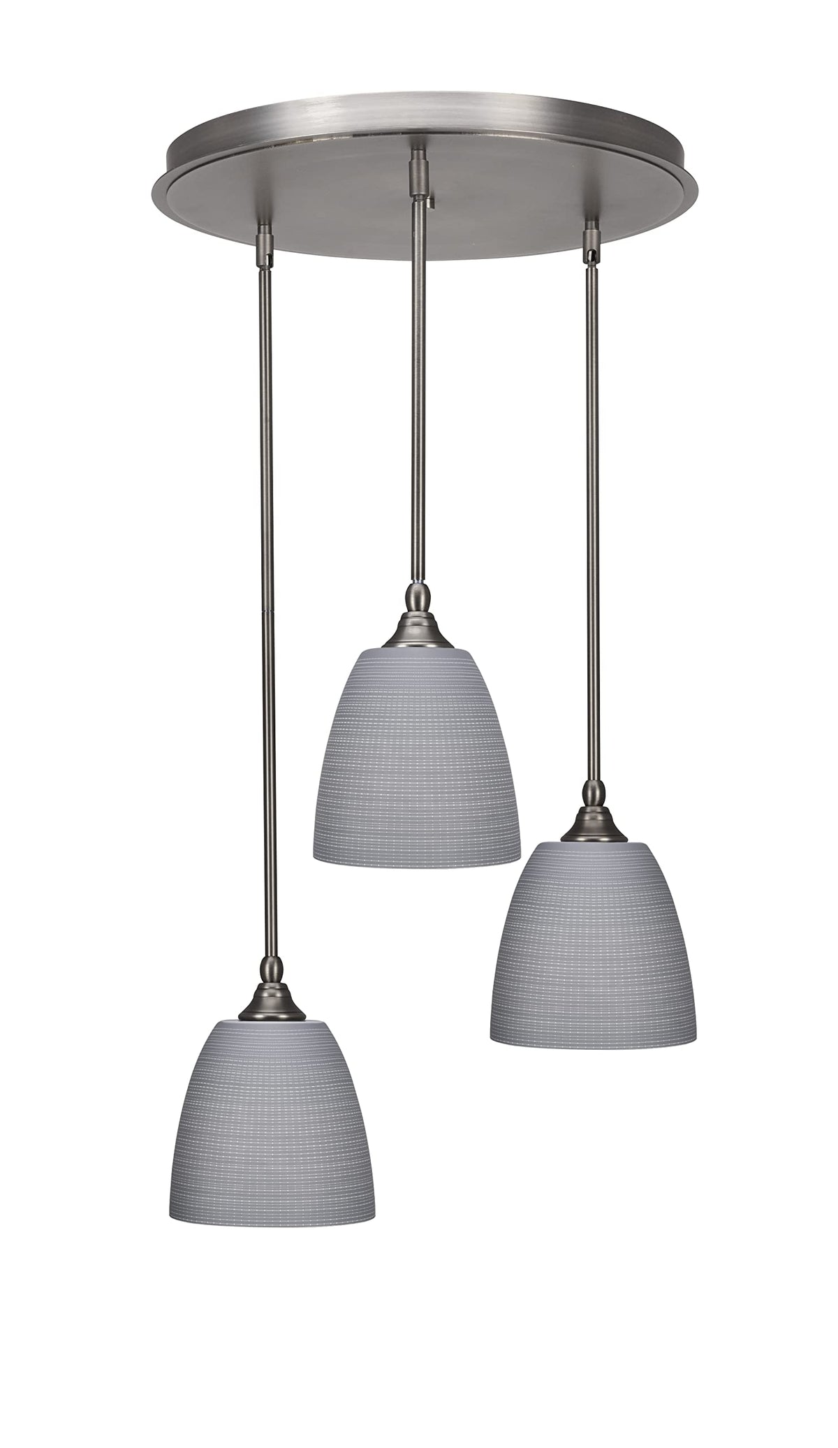 Empire 3 Light Cluster Pendalier in Brushed Nickel Finish (2183-BN-4072)