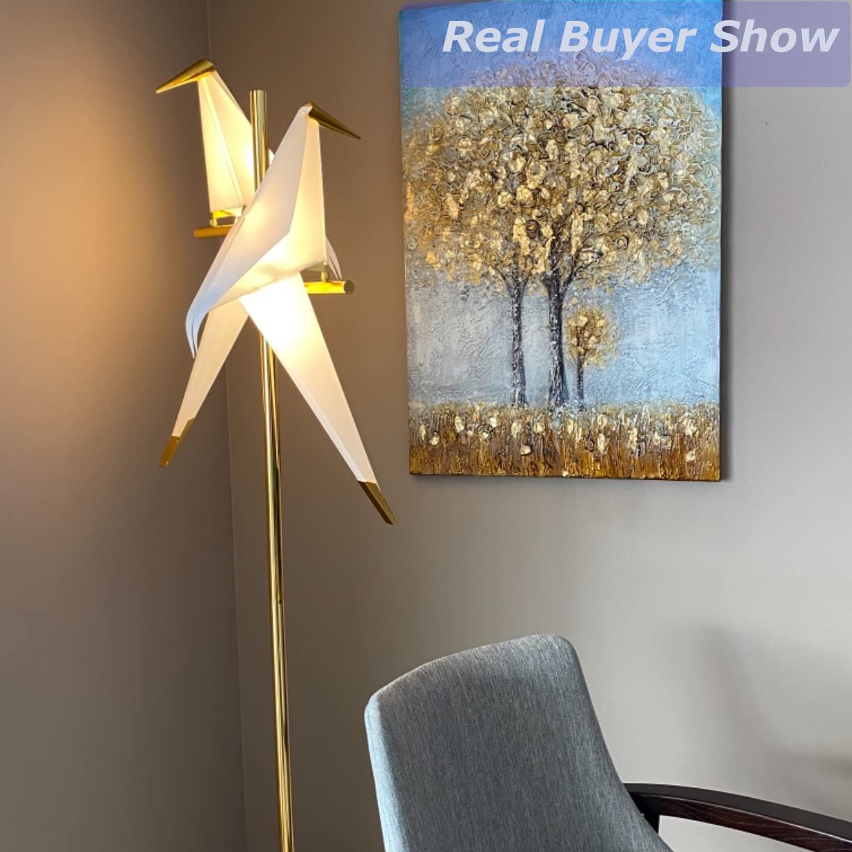 More Change Morechange 72In Modern Led Floor Lamp, Bird Floor Light Gold Metal Fixtures For Living Room Bedroom Dinning Room Office (2 Birds)