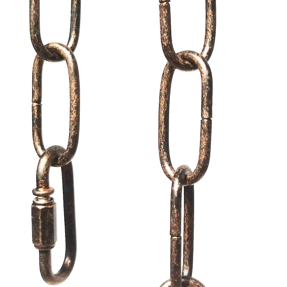 Cufeal 6Ft Aged Bronze Finish Lighting Chain Industrial Style Deco Chain (3Mm)