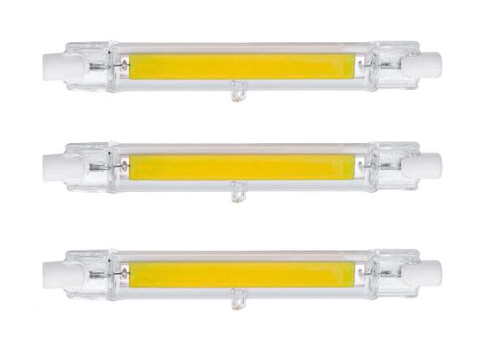 CTKcom 118mm/4.65In 15W White 6000K R7S LED Bulb (3 Pack) 110V T3 J Type Halogen Bulb Replacement 150W Halogen Bulb Equivalent D