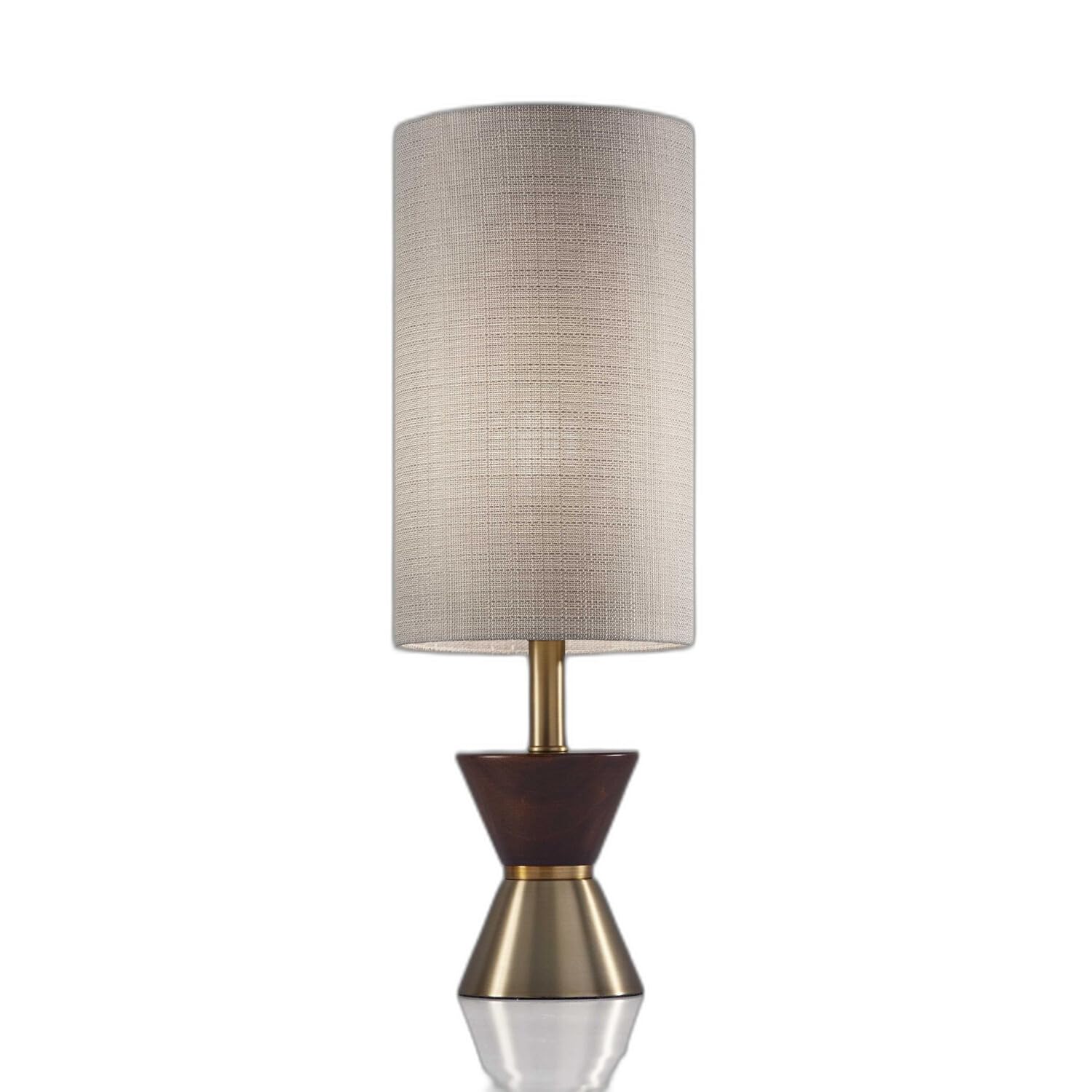 Homeroots Brass Wood Metal Diabolo Table Lamp