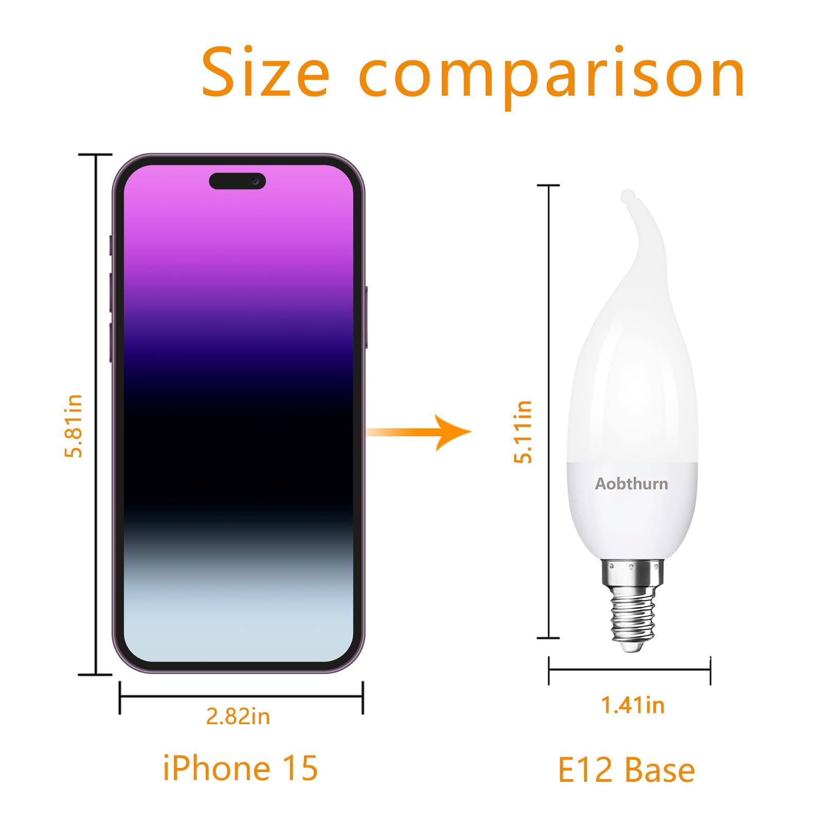 Aobthurn Flame Light Bulbs, 3 Modes Led Flame Effect Light Bulb, E12 Base Flickering Light Bulb With Gravity Sensor, Flickering