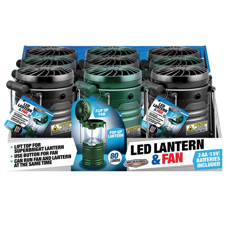 Shawshank LEDz LED Lantern & Fan 80LUM, Multicoloured