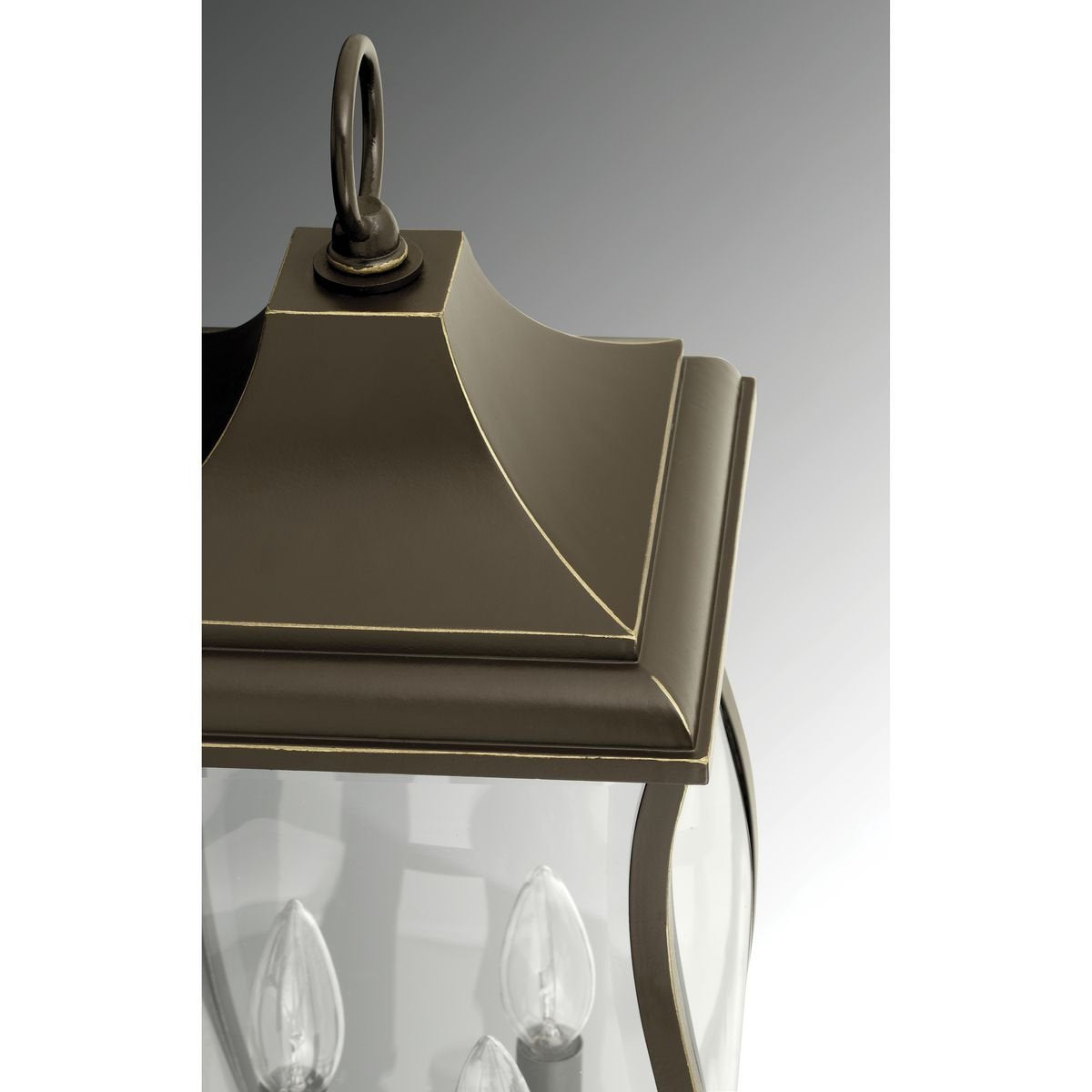 Progress Lighting 3-Light Outdoor Wall Lantern, Clear Beveled Glass, Oil Rubbed Bronze Finish