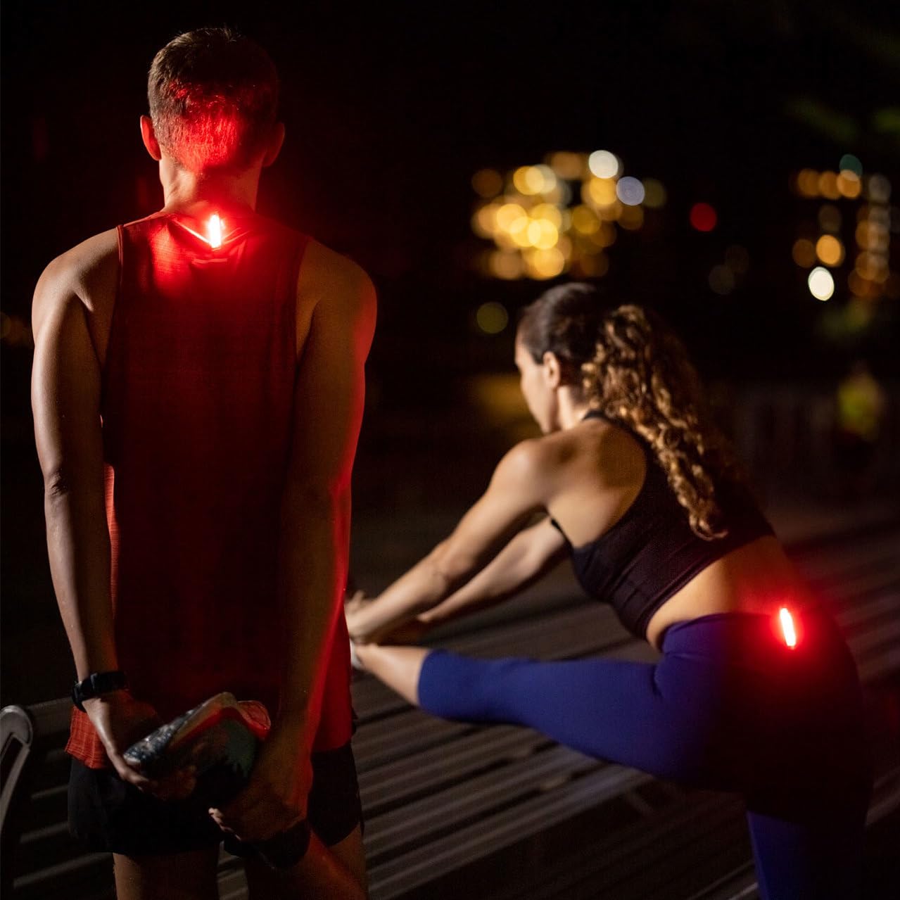 Knog USB Rechargeable Running Tail Light - Ultralight Clip-On Running Lights For Runners, Super-Bright Red Runner Lights For Nig