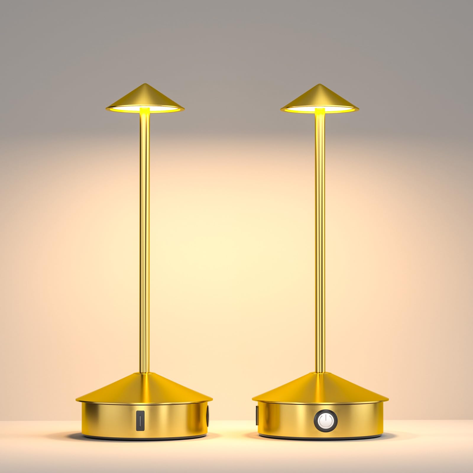 Cordless Table Lamps set of 2  Portable LED Desk Lamp  6000mAh Battery Operated Lamp  3 Level Brightness Rechargeable Lamp with Modern Design  Table Light for Home office/Bedroom/living room/Outdoor