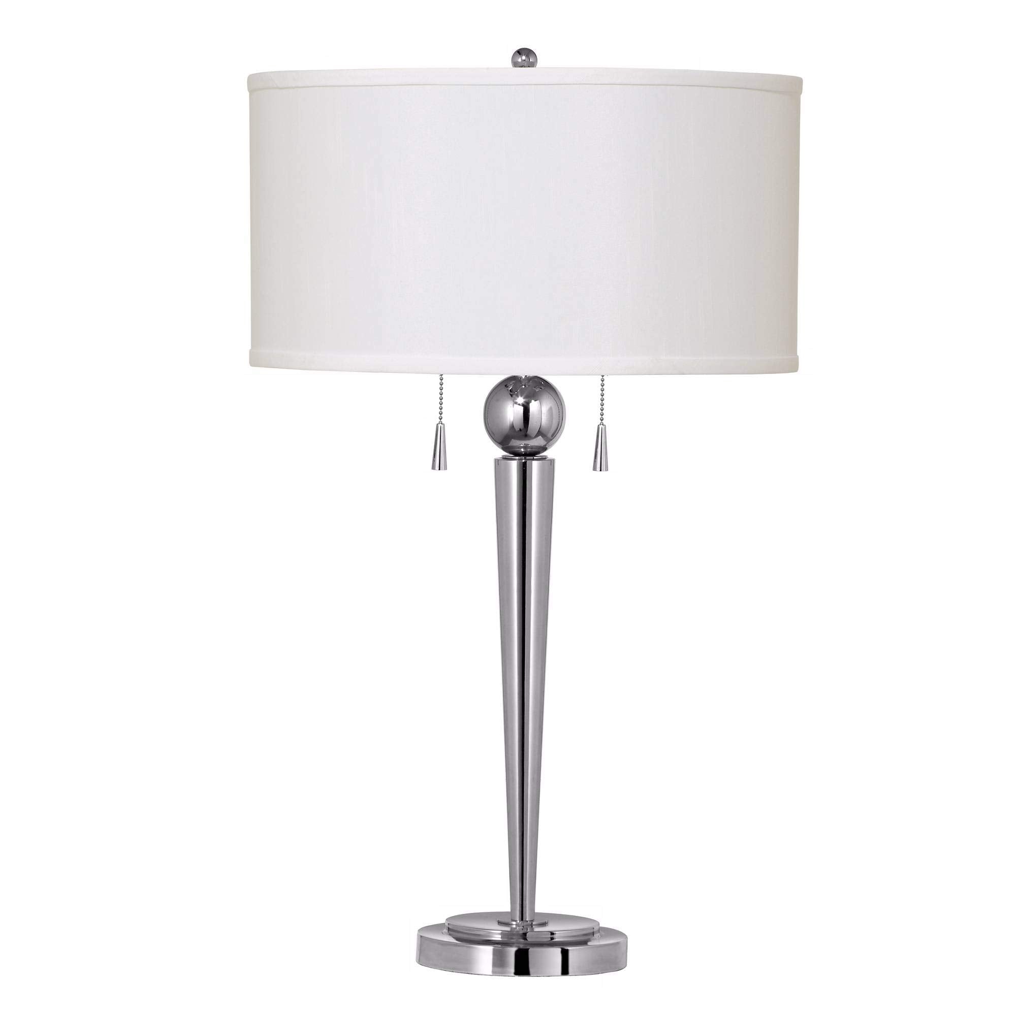 Cal BO-2007TB Messina-Two Light Table Lamp-18.5 Inches Wide by 12.8 Inches High, Brushed Steel Finish