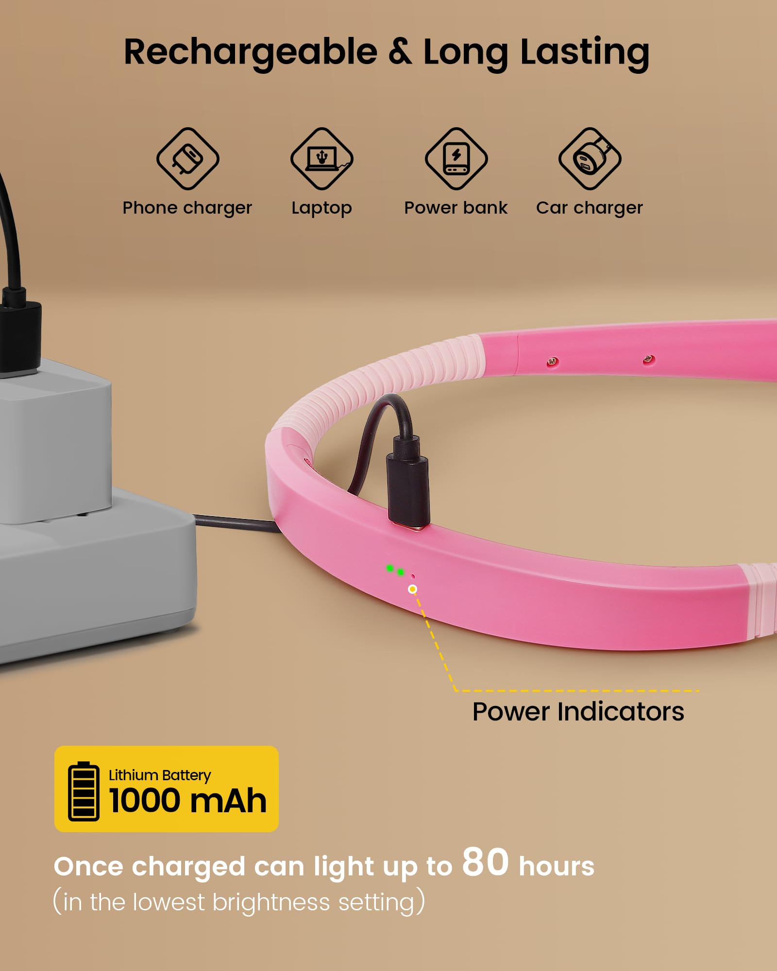 Glocusent Upgraded Led Neck Reading Light, Book Light For Reading In Bed, 30-Min Timer, 3 Colors & 3 Brightness Adjustable, Rech