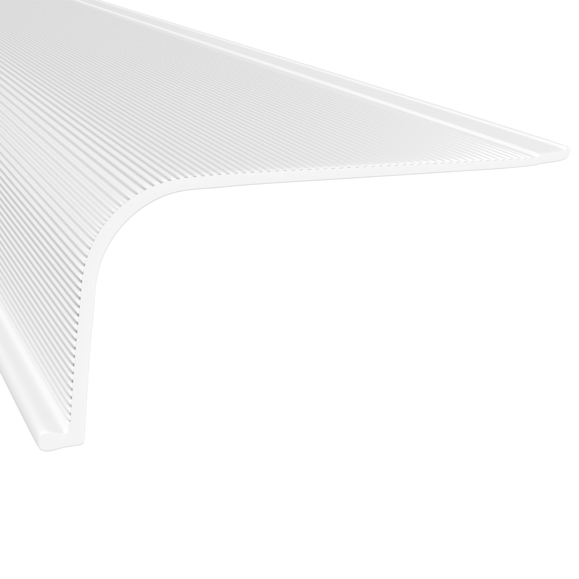 KASTLITE Curved Under Cabinet Light Cover Replacement | Smooth White Acrylic Undercabinet Lens Diffuser | 17-7/8L x 2W x 1H | Filters Under Counter Lights for Kitchen  Bathroom & Vanity | Shape A