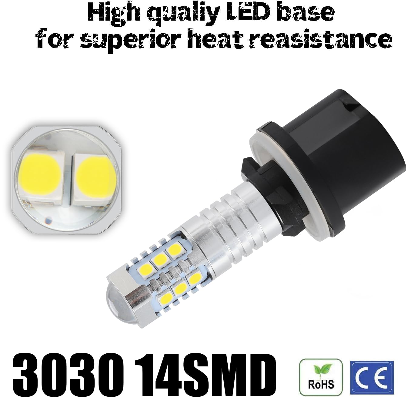KISLED 880 LED Fog Light Bulb - Extremely Bright with Projector DRL, High Power 3030 Chips, Lemon Green