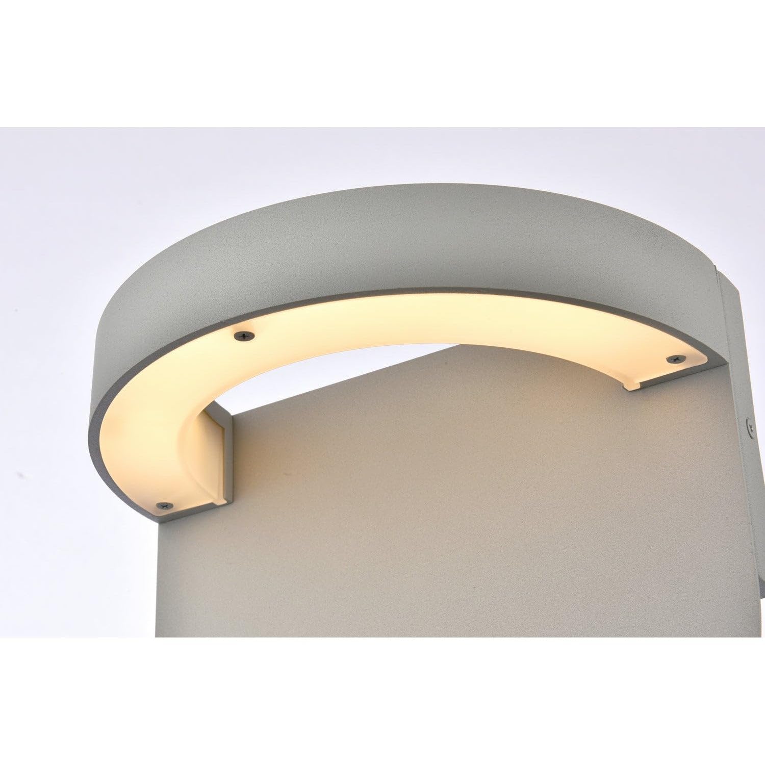 Living District LED Wall Sconce, Metal, 9.75inLx5.625inWx9.375inH, Silver, Model LDOD4031S