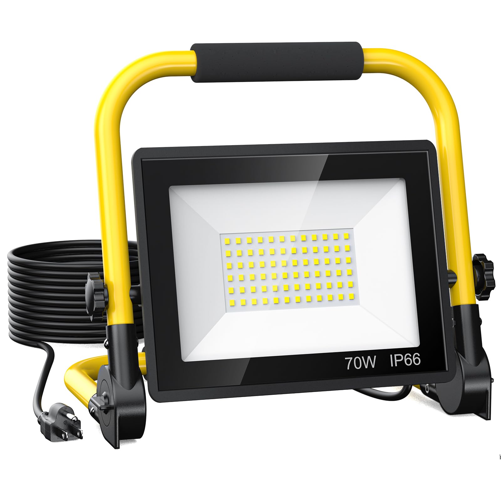 REFDAQ 10000LM LED Work Light: Portable Flood Light with 6FT Cord - IP66 Waterproof Worklights for Indoor/Outdoor Job Site Works