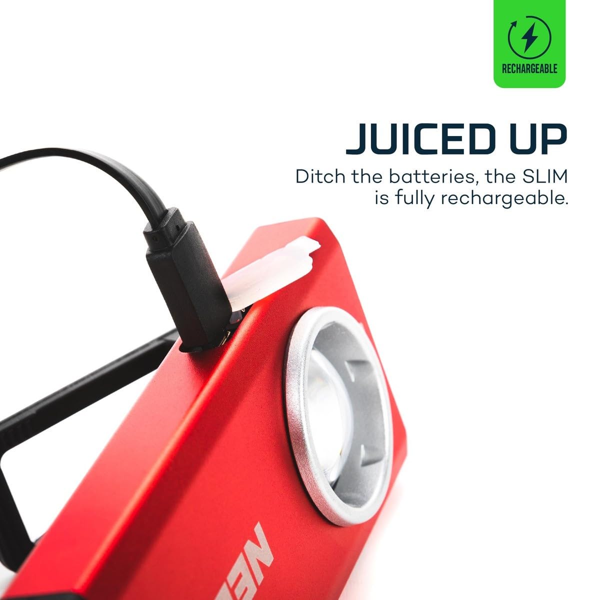 NEBO Slim Pocket Flashlight | 500 Lumens, Rechargeable Mini EDC Work Light, Magnetic Base & Dimmable Brightness, Durable & Water