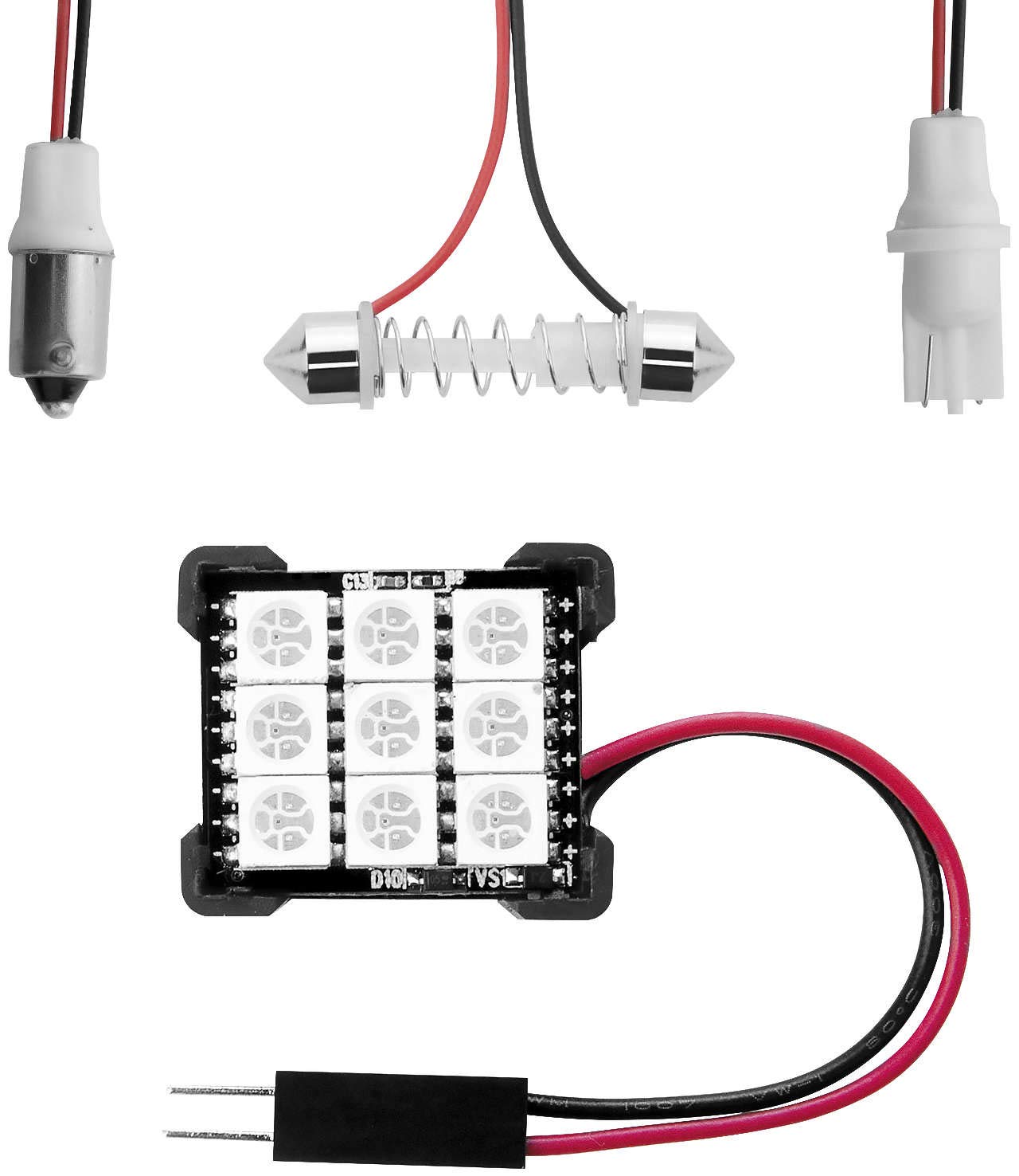 T10/Ba9S/Festoon Bluetooth Led Panel Bulb Xkchrome App Controlled Wireless Car/Truck Interior Light Led, Dome Light, T10, Ba9S,
