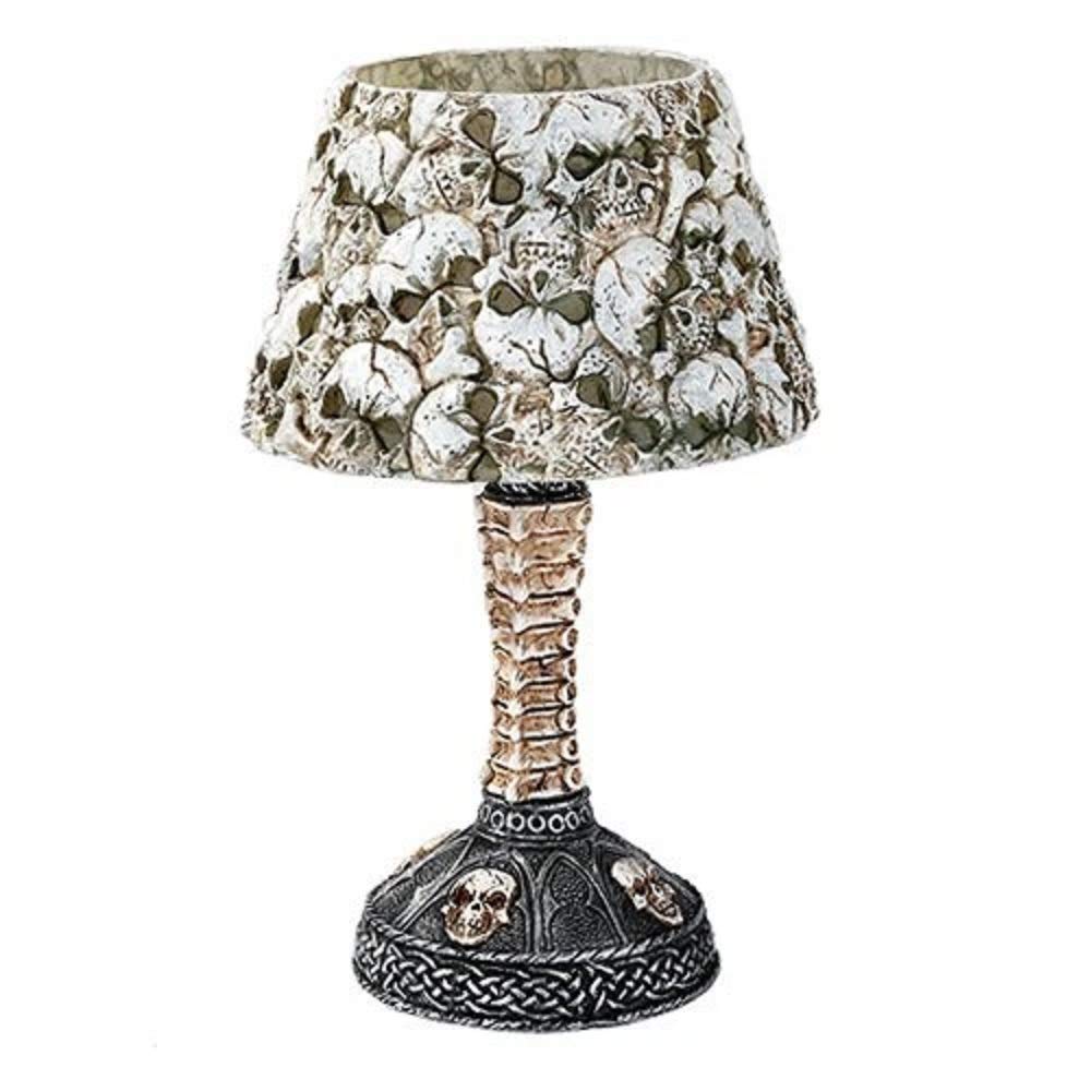 Pacific Giftware Mini Night Lamp - Boneyard Ossuary Skull, Color Changing LED, Resin, Halloween Decor, Model 11667, Colorful