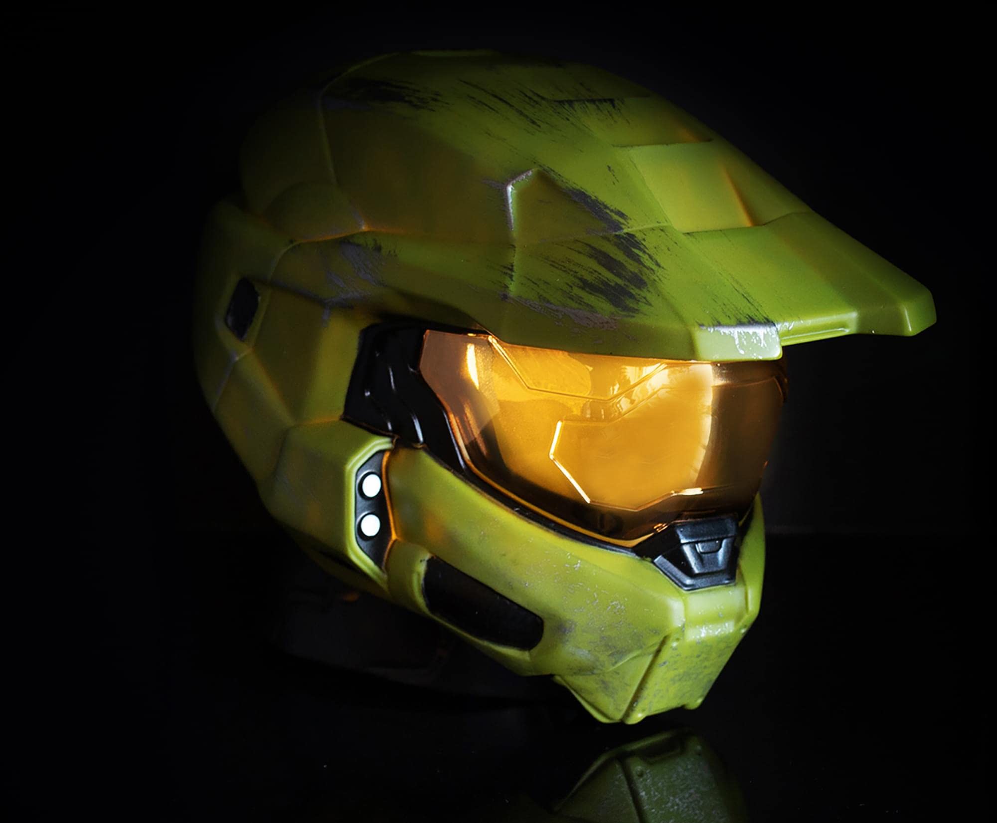 Ukonic HALO Master Chief Helmet Mood Light | 6" Green LED Table Lamp | Bedroom & Desk Decor