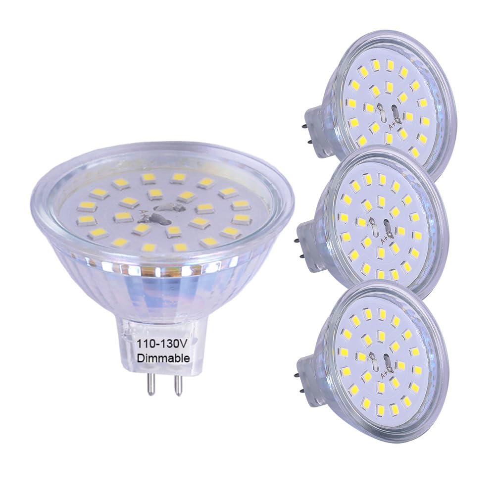 Ukzboss Mr16 Led Spot Light 5W 6000K Dimmable Cool White Bulb, 400Lm, Re