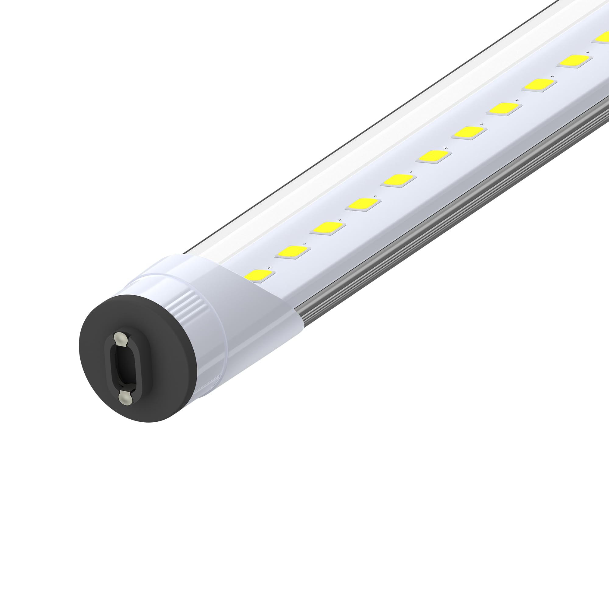 NYLL (Pack of 4 7 ft R17D T12/HO Type A Plug & Play LED Tube (Single-Sided), Daylight (6000K) Direct Replacement for 100W F84T12