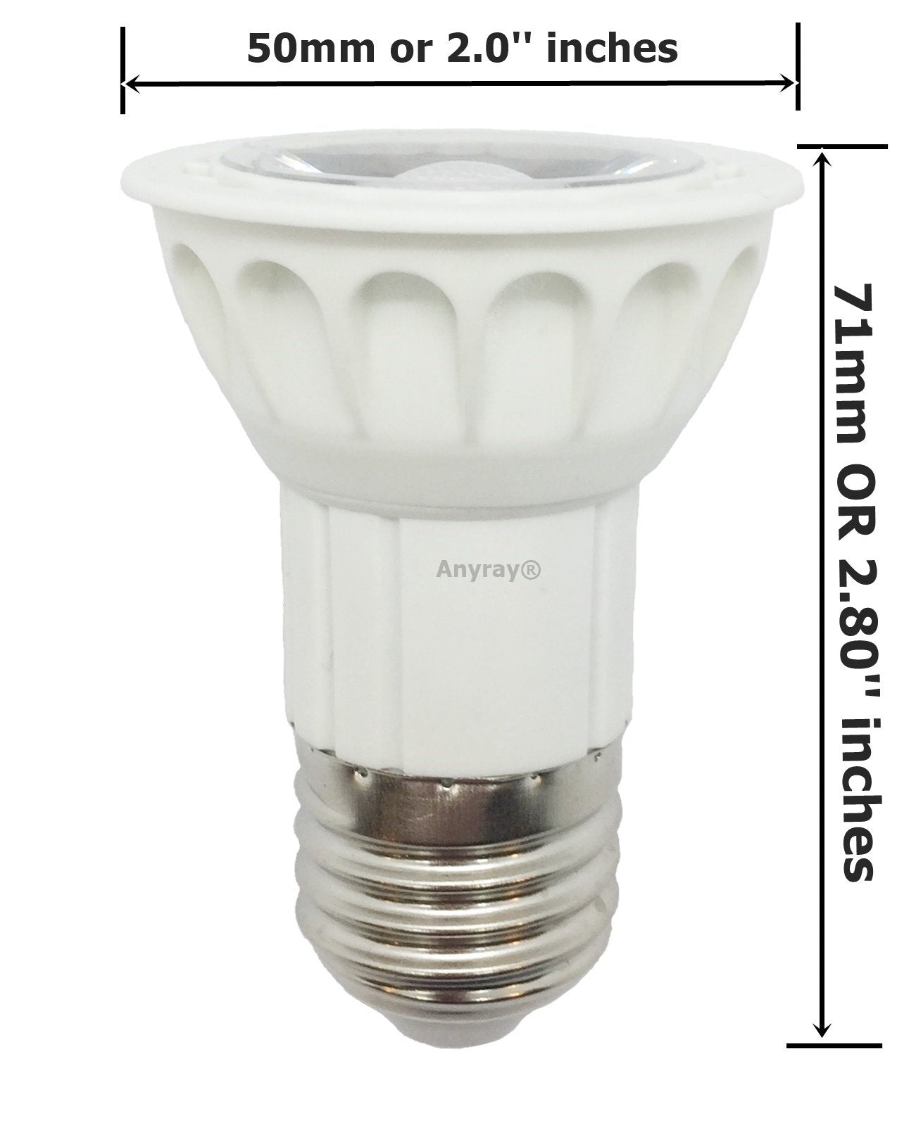 Anyray 10-LED Bulbs 5W Universal Replacement for 75W Hoods, Warm White, Copper