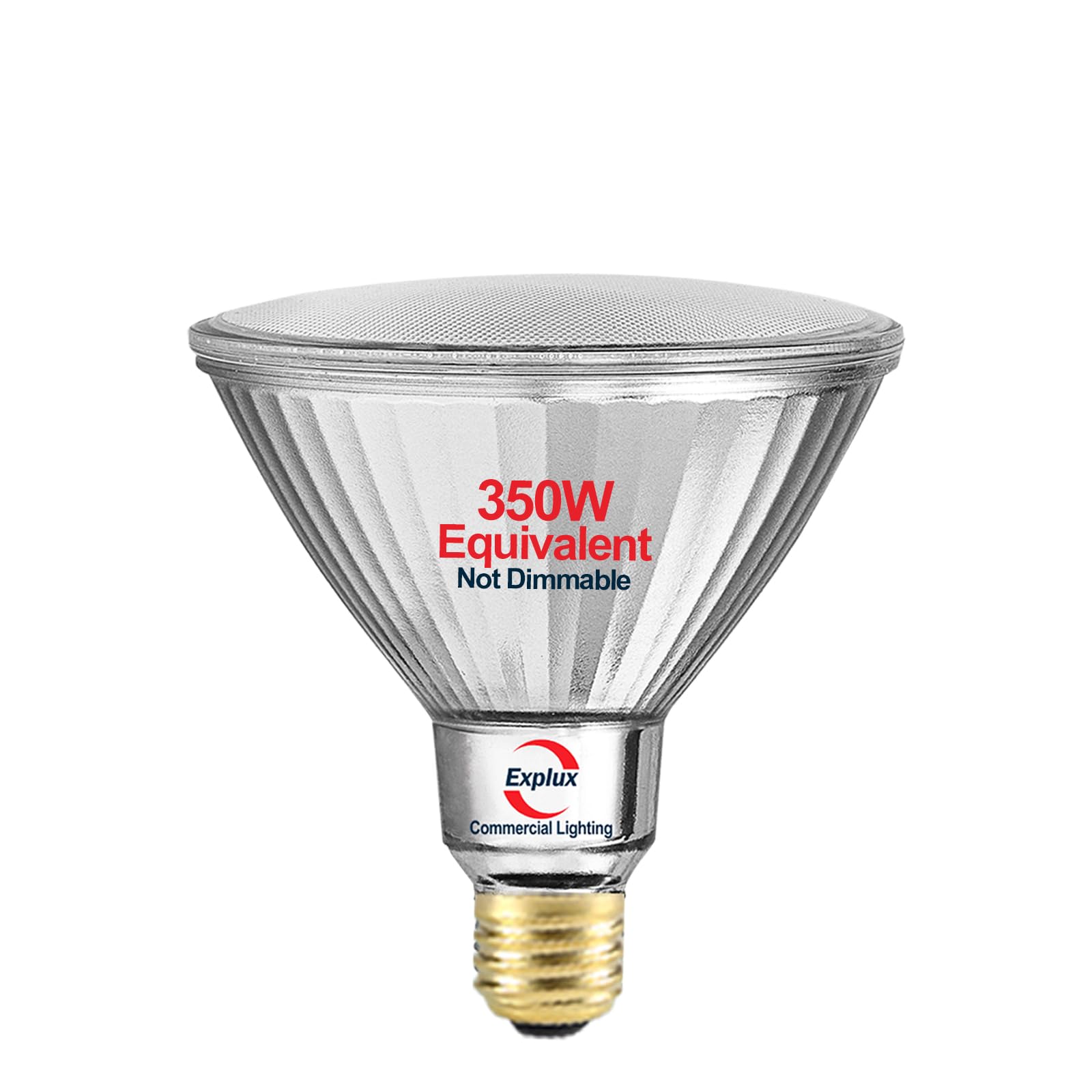 Explux 350 Watt Equivalent Par38 Led Flood Light Bulb, Ultra Bright 5200 Lumens, Full-Glass Outdoor Waterproof & Anti-Ageing, No
