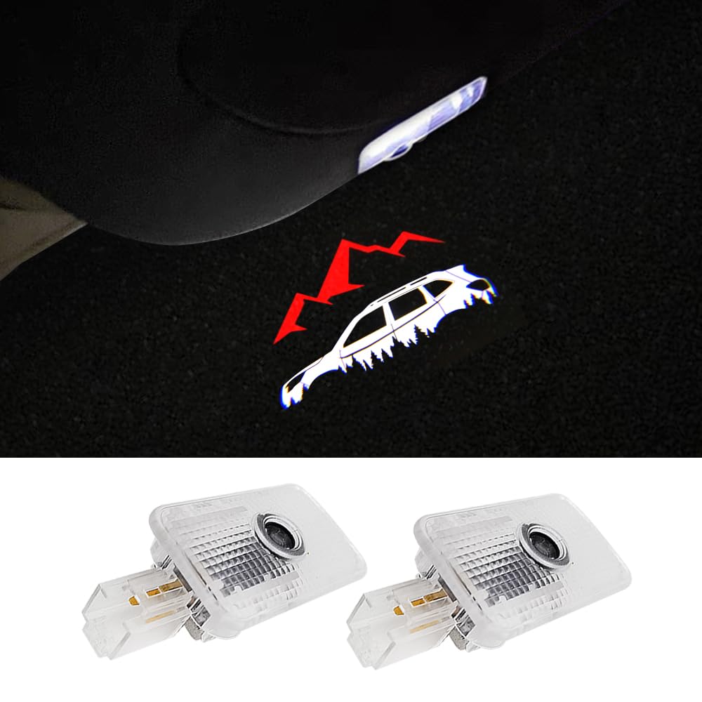 2 Pcs Non-Fading Led Car Door Logo Lights Courtesy Projector Laser Welcome Light Ghost Shadow Forester Outback Ascent Legacy Acc