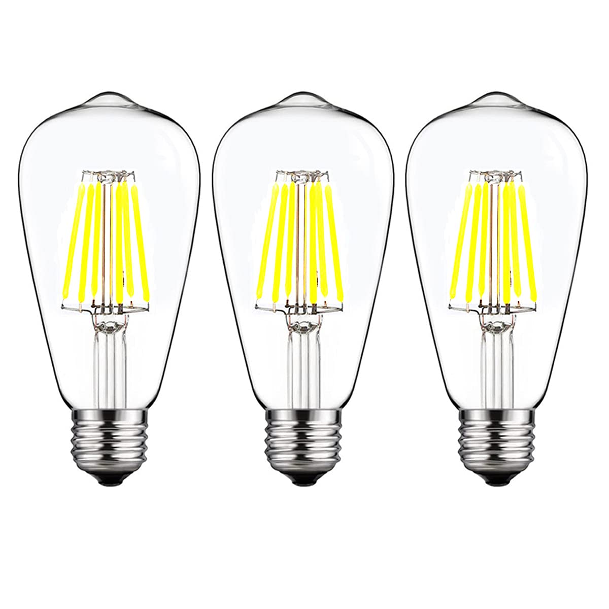 Shuwdkar 12V Edison Bulb 6W E26 12V Led Bulb Daylight 6000K 60W Equivalent, Ac/Dc 12V 24V 36V Low Voltage Led Light Bulb For Rv